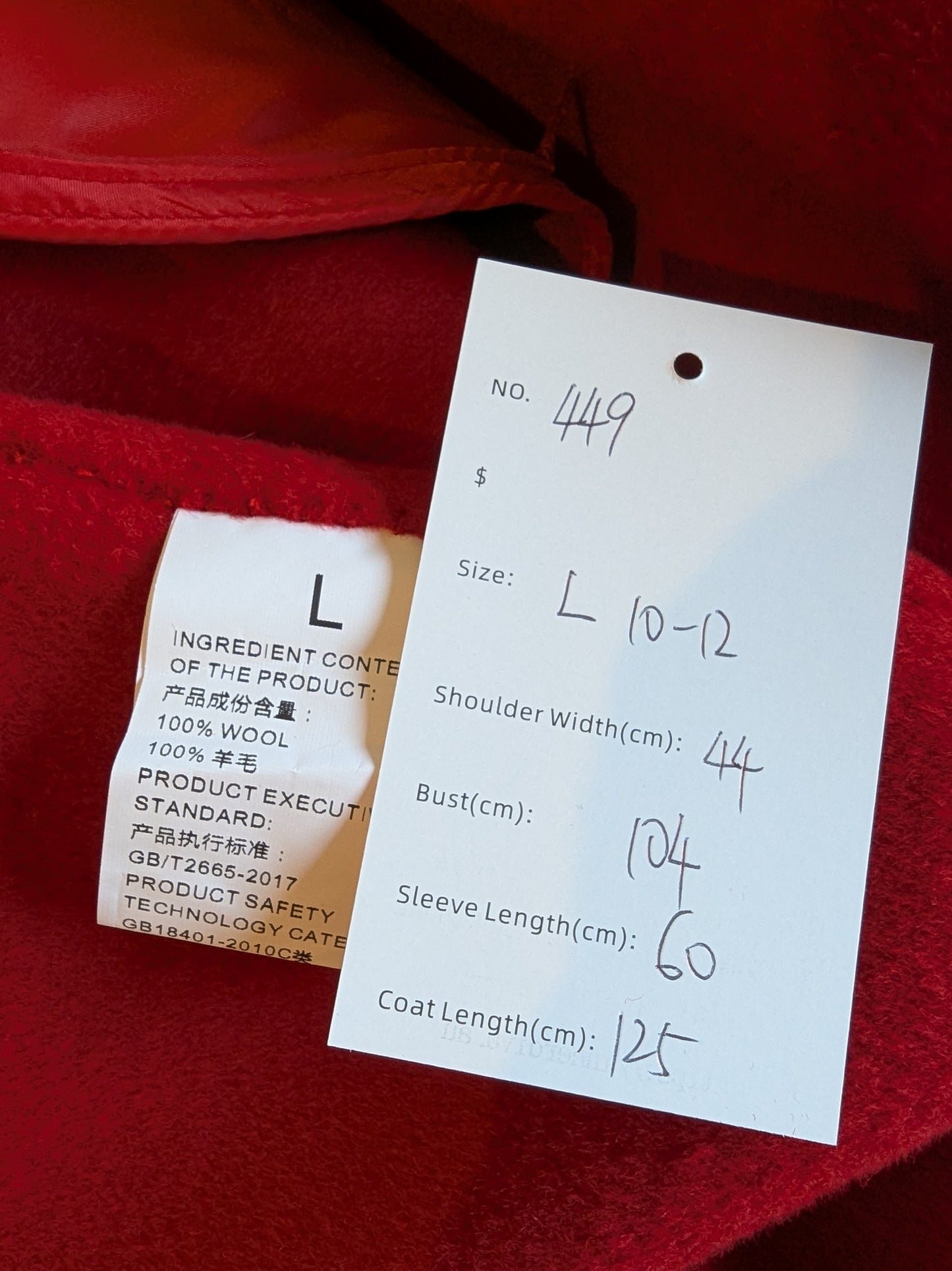 Classico Pure Wool Coat – Style 449 (S8-10)