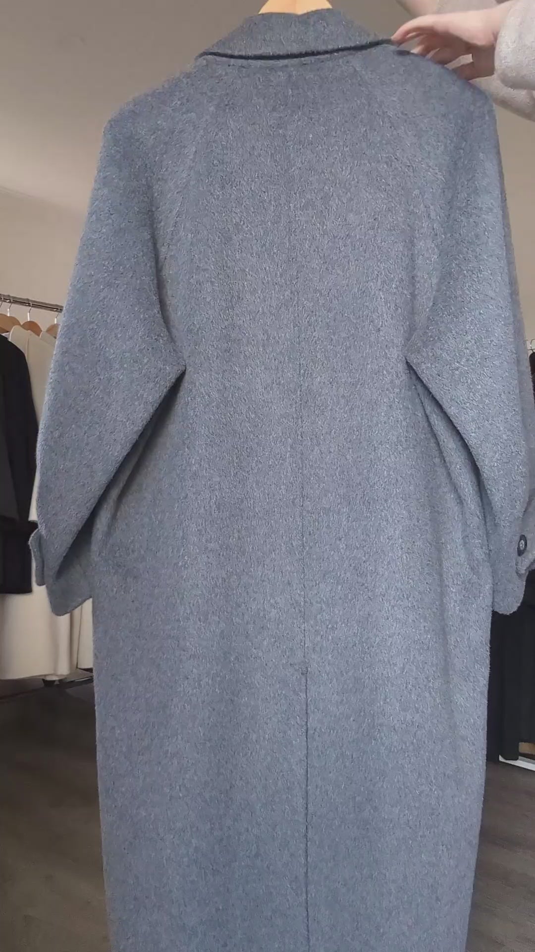 004 Cashmere blend Brown Grey Charcoal