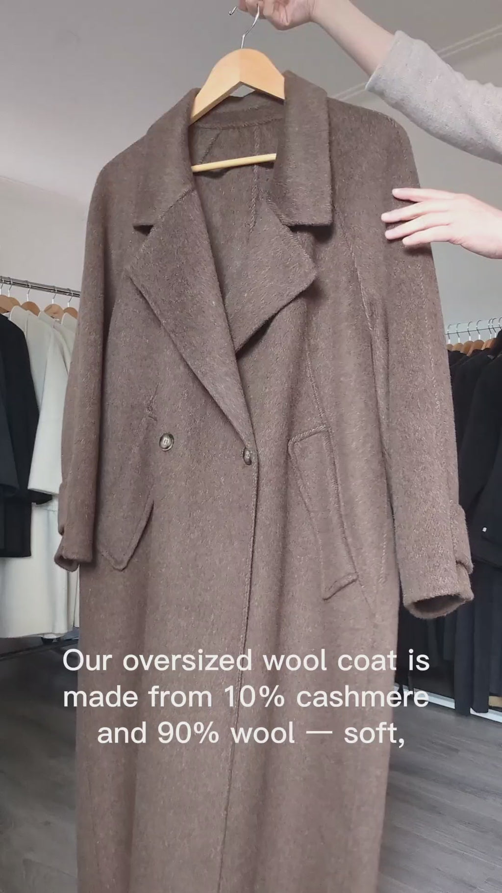 004 Cashmere blend Brown Grey Charcoal