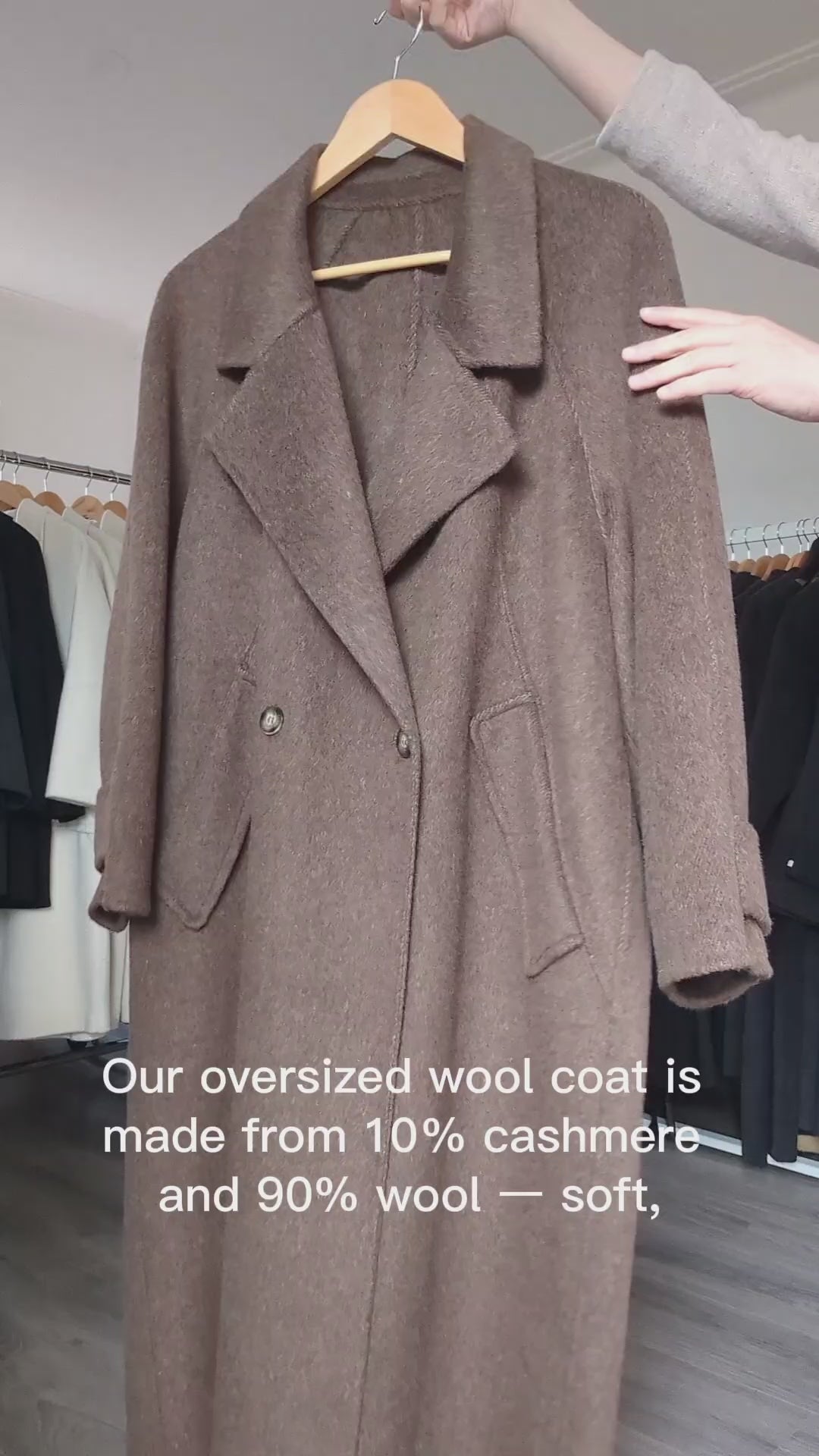 004 Cashmere blend Brown Grey Charcoal