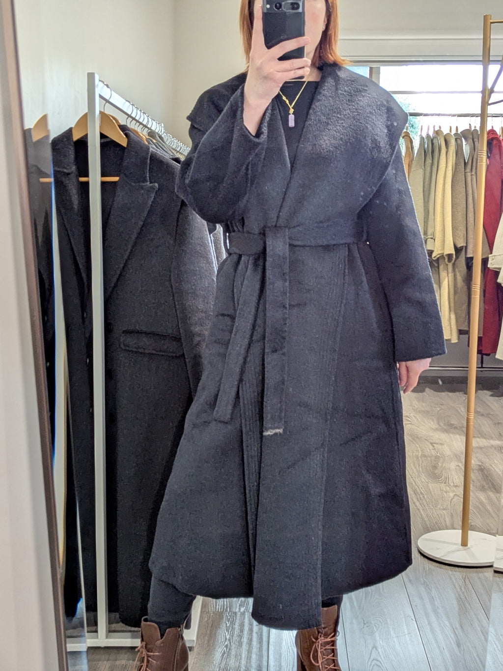 151 100% Wool Coat Charcoal M 8-12