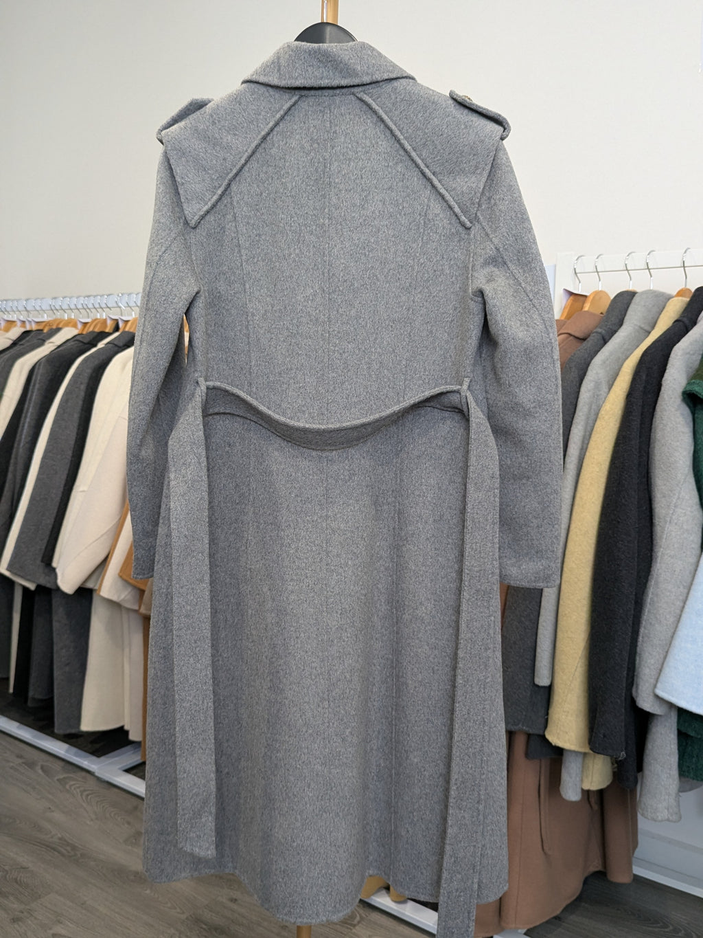 014 100% Wool Coat Grey S 4-6 M 6-8 L 10-12 Petite