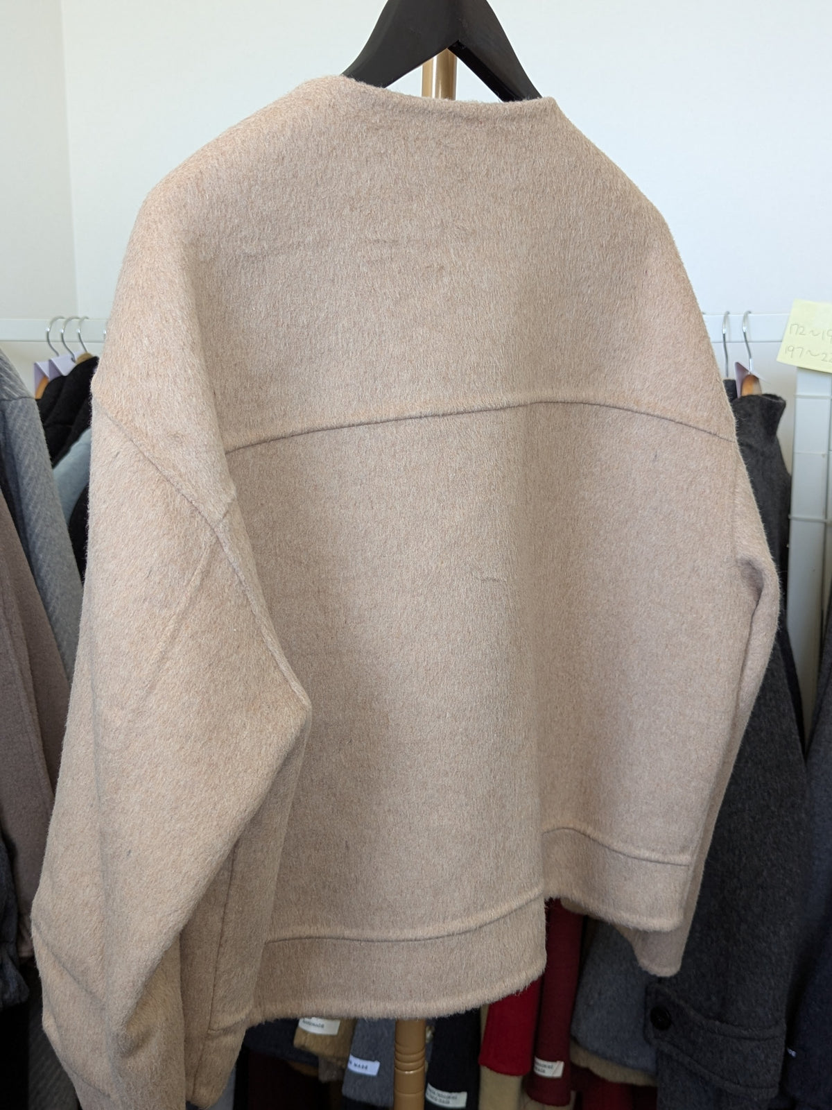 070 100% Wool Coat Oatmeal Beige M 10-14