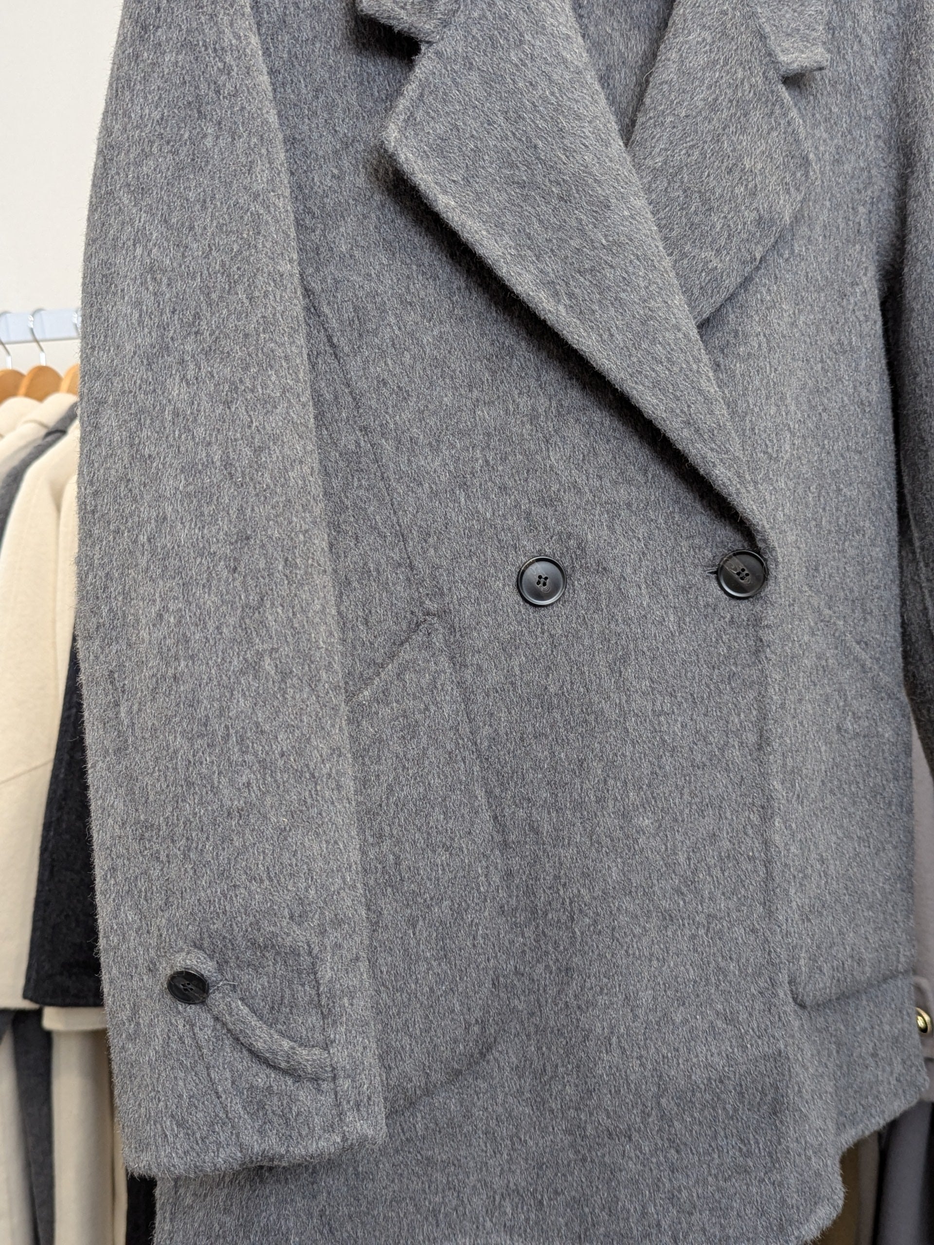 033 100% Wool Coat Grey