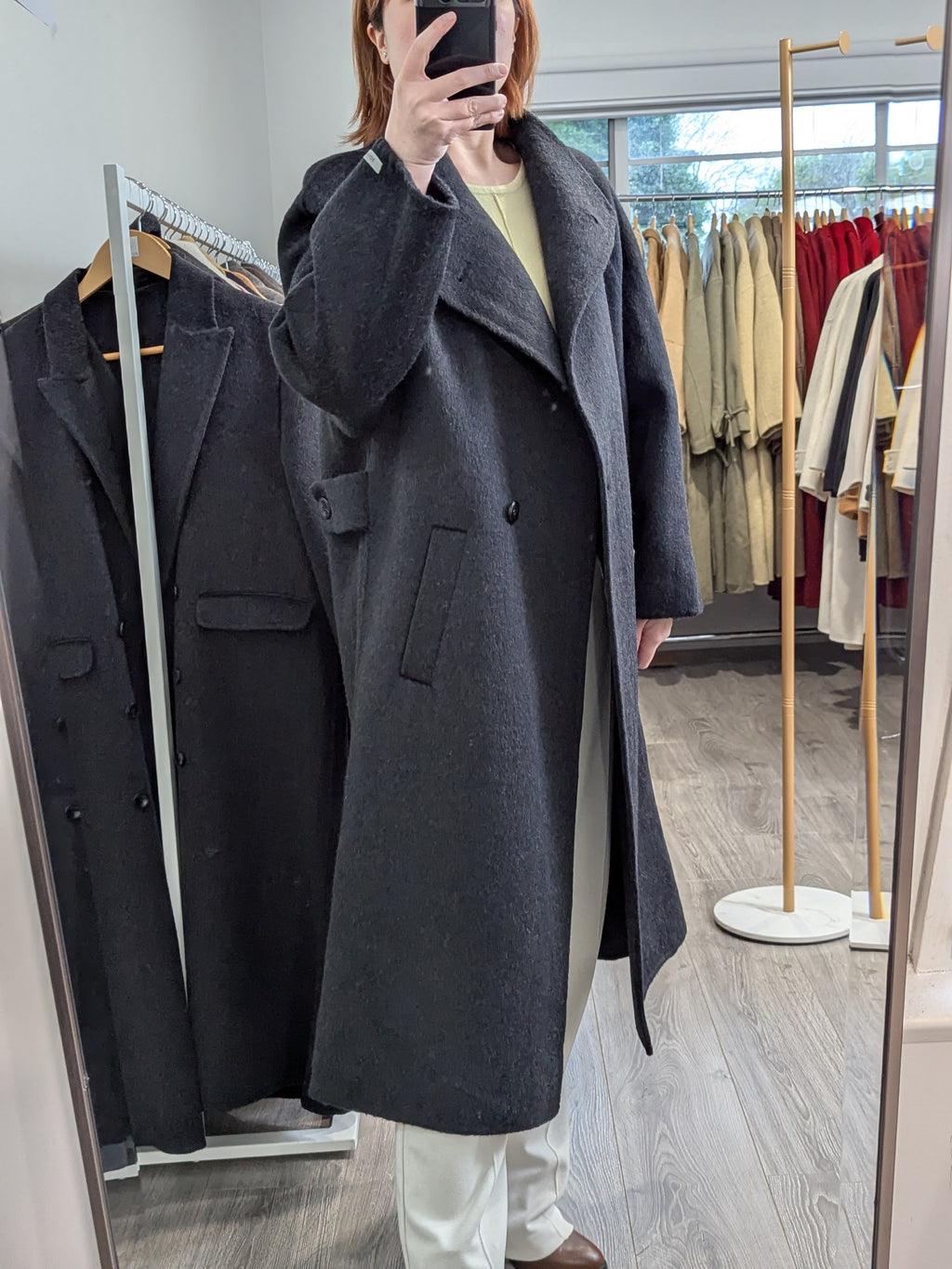 178 70% Wool Coat Charcoal M 10-12