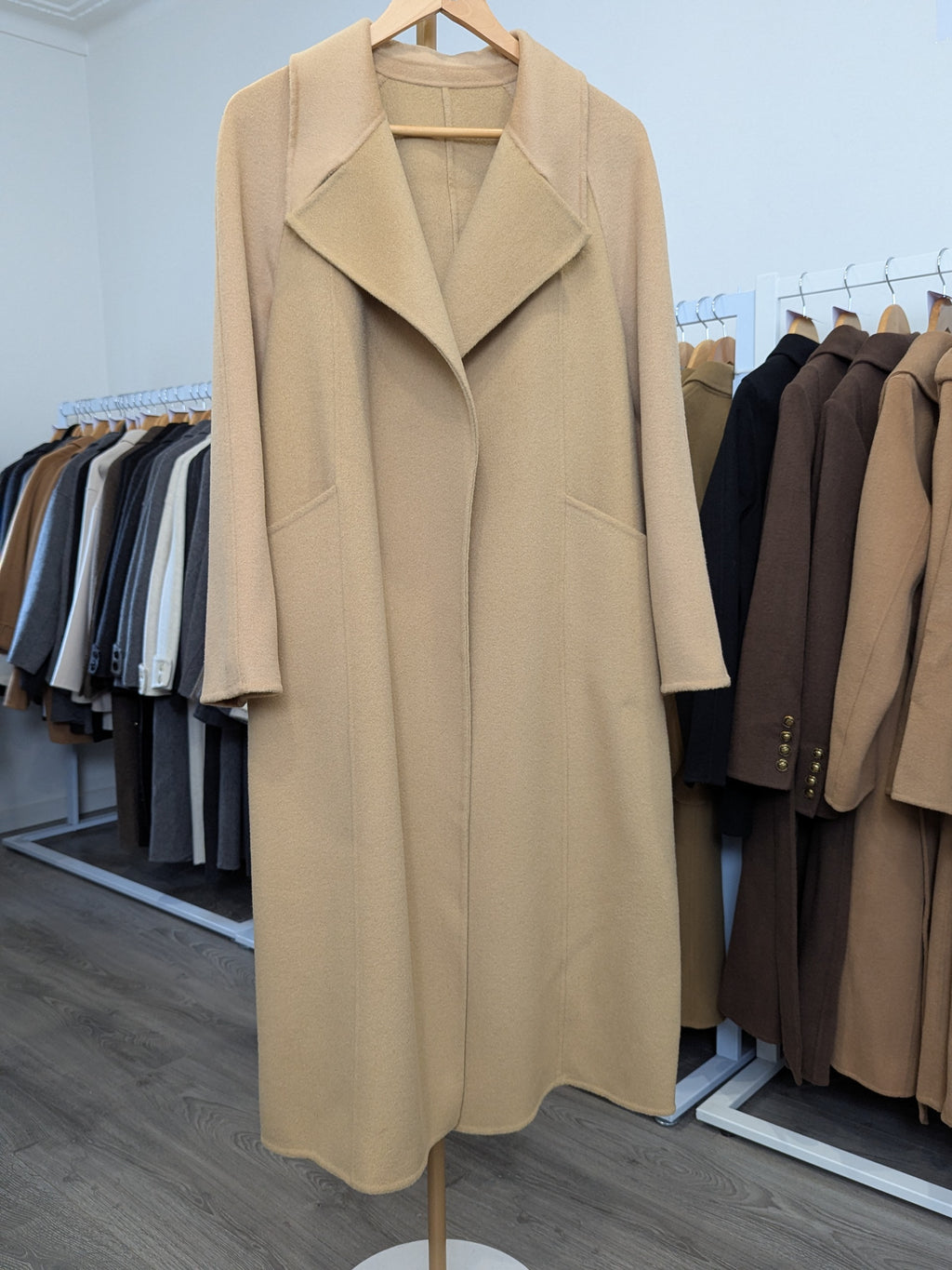 022 100% Wool Coat Light Camel M 12-14