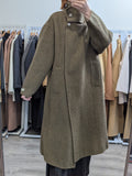 292 70% Wool Coat Dark Olive M 12-16