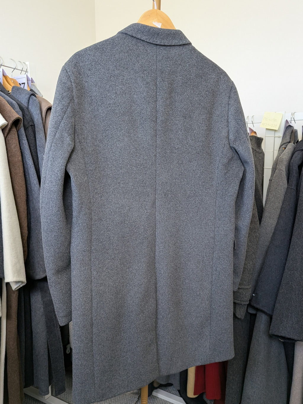 040 Men's 100% Wool Coats Grey