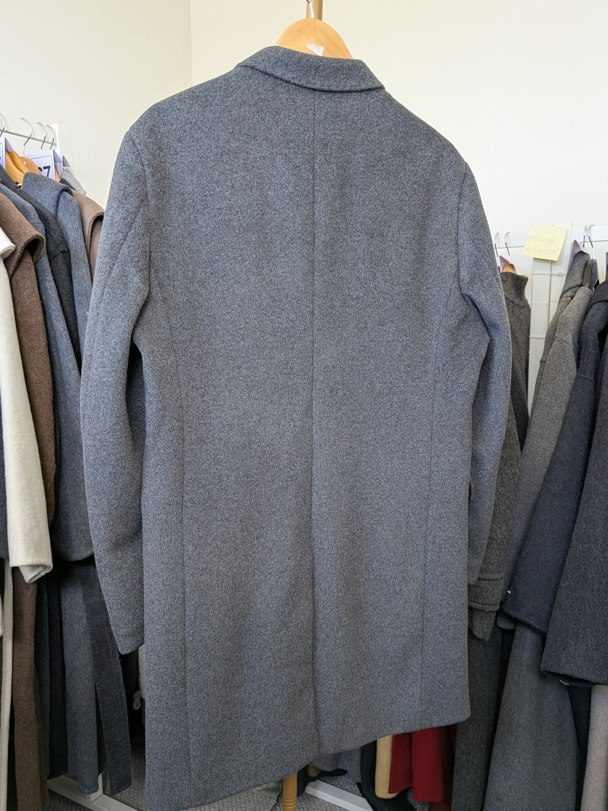 040 Men's 100% Wool Coats Grey
