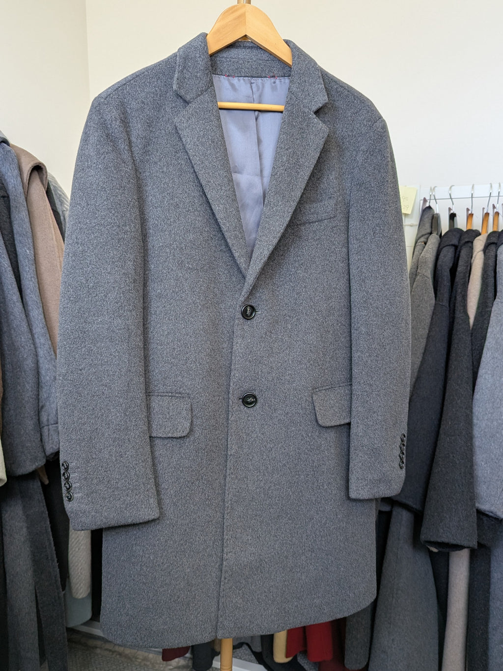 040 Men's 100% Wool Coats Grey