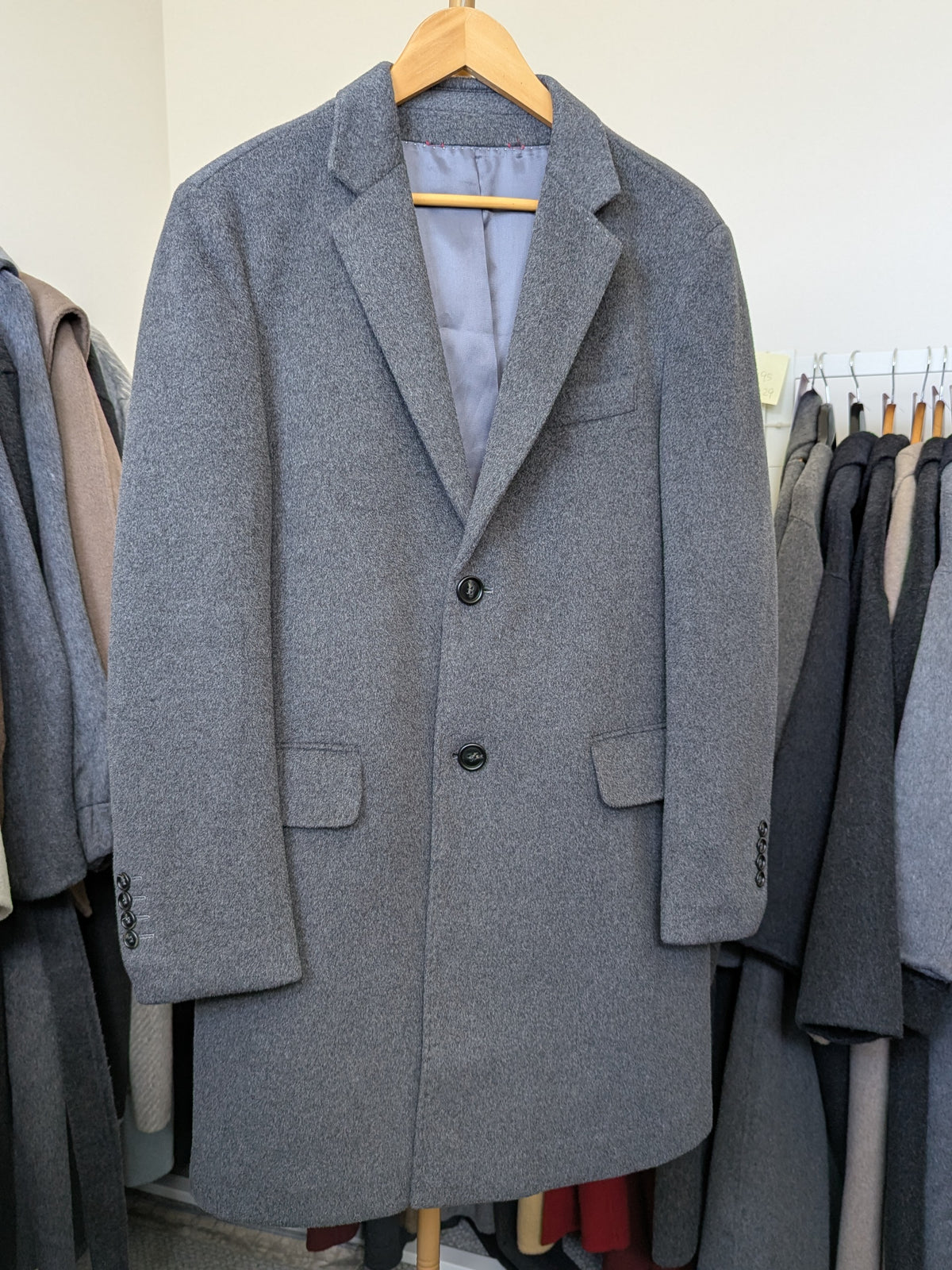 040 Men's 100% Wool Coats Grey