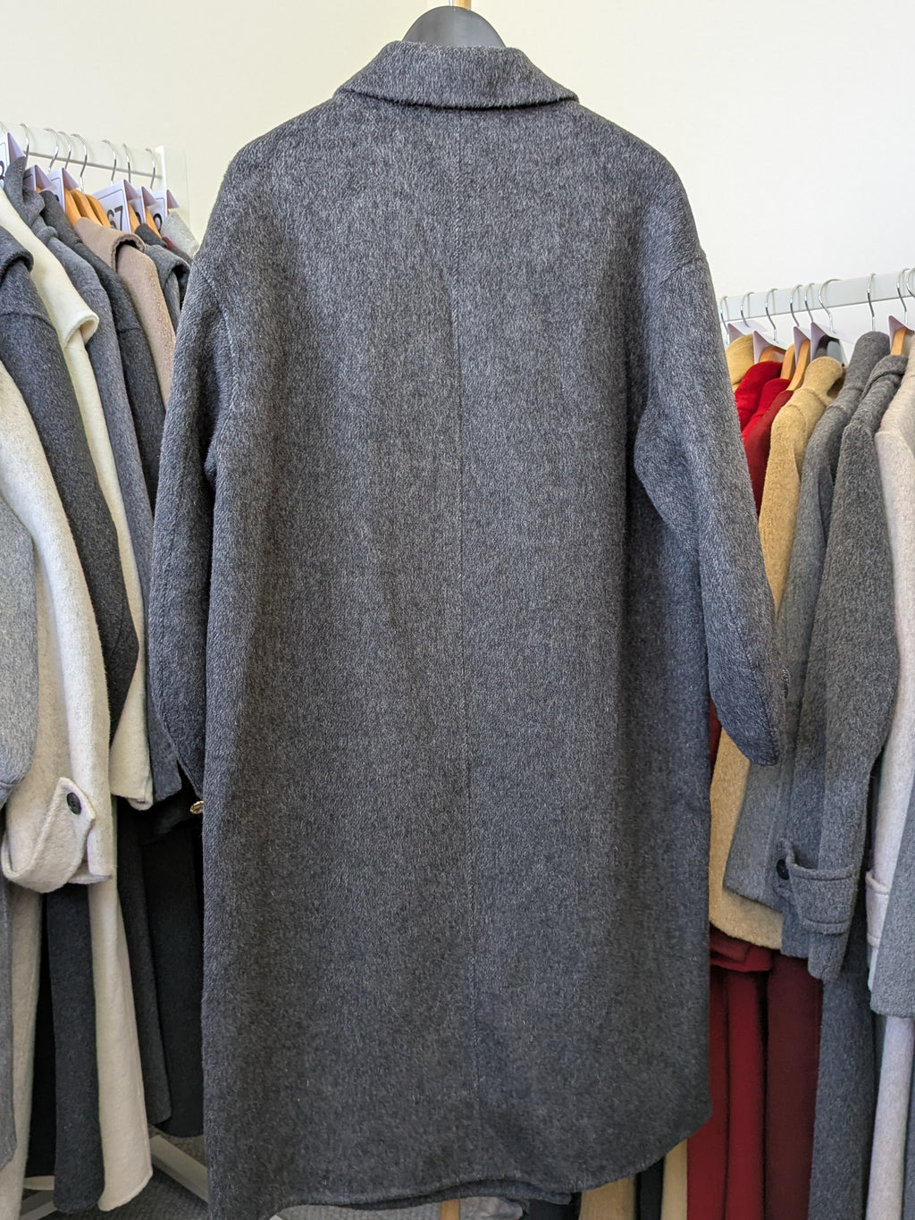 127 70% Wool Coat Dark Grey S 8-10 M 12-14