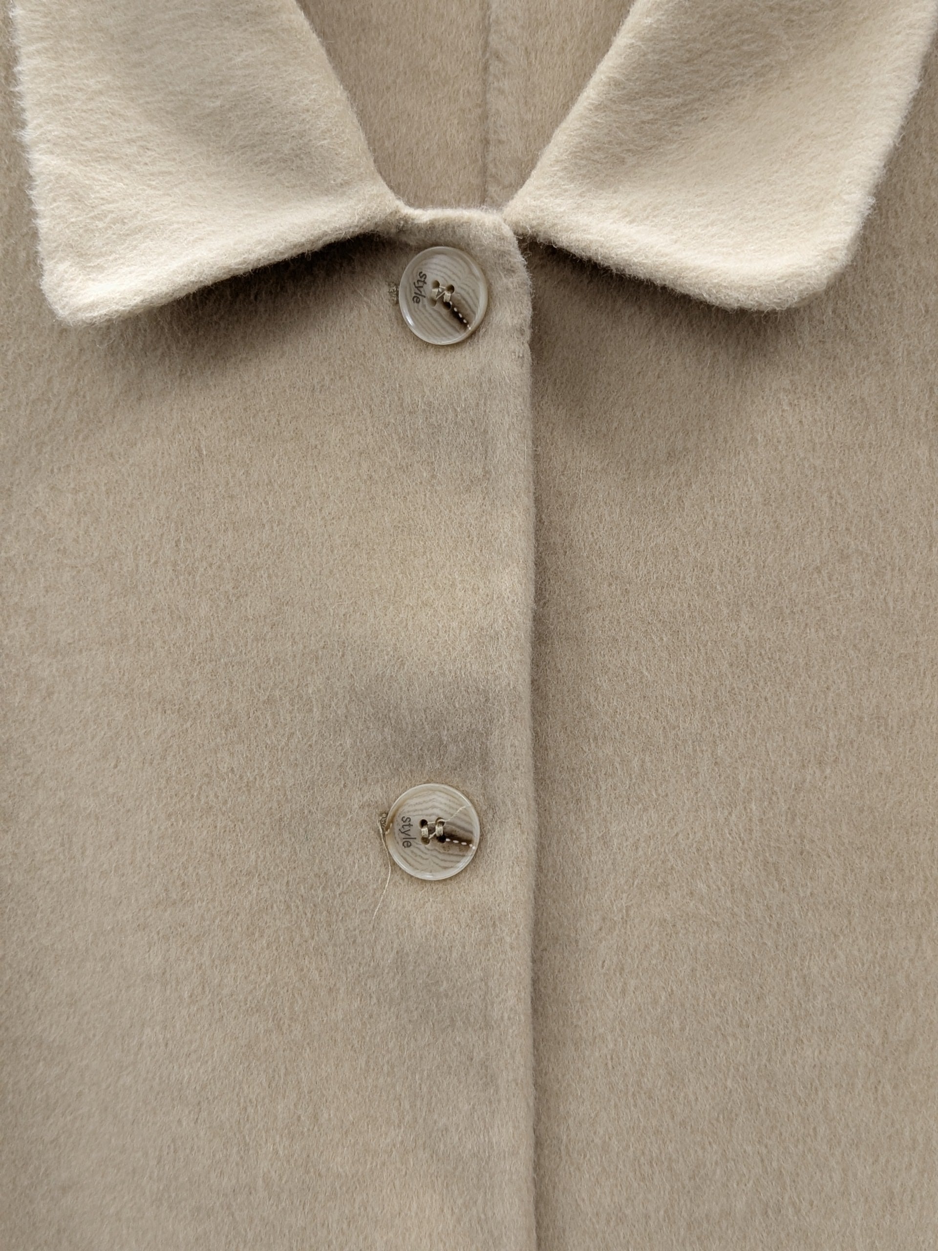 Women's Fur Collar Wool Coats Try-On Available 236 Size S8-10 72% Wool