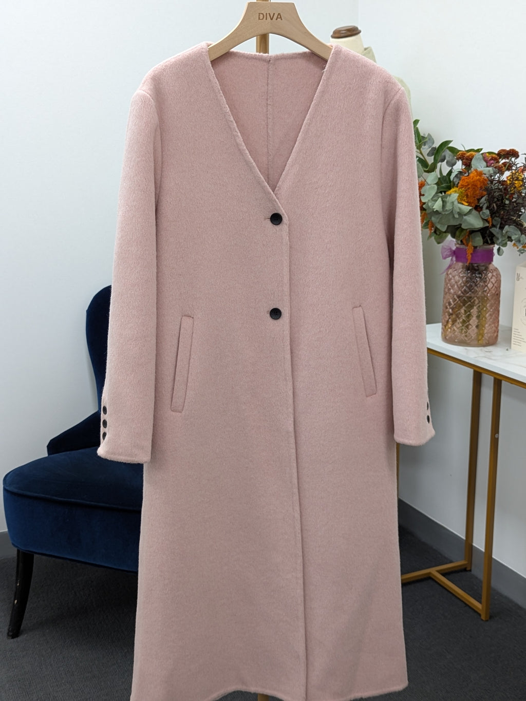 Women's Fur Collar Wool Coats Try-On Available 234 Size S8-10 100% Wool