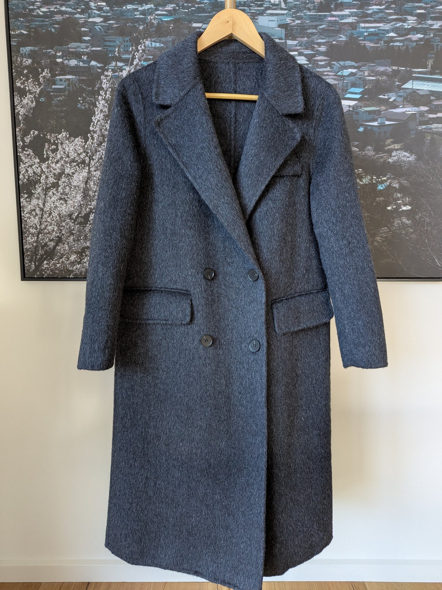 Classico Pure Wool Coat – Style 438 (S6-8 M8-10) Dark Grey