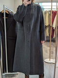 158 67% Wool 6% Alpaca Coat Charcoal S 8-12