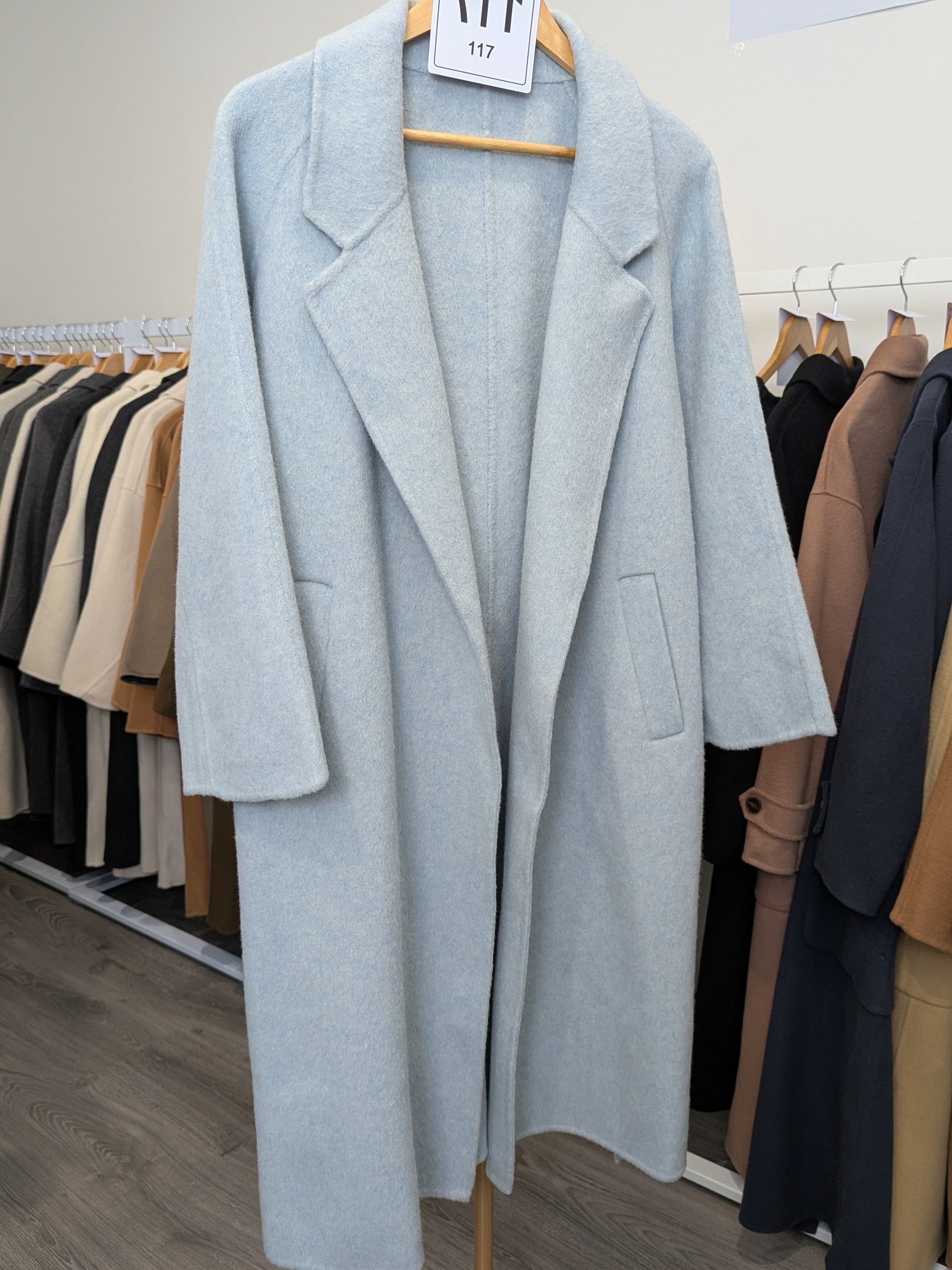 117 70% Wool Coat Blue