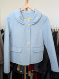 067 70% Wool Coat Blue XS 6-8