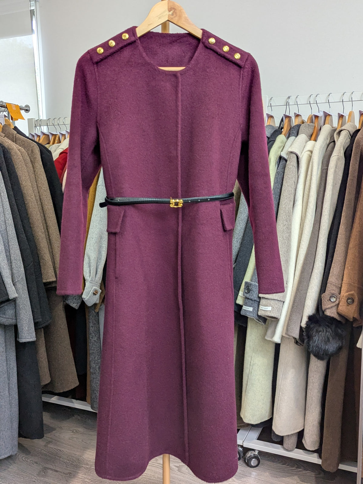 237 70% Wool Coat Purple M 8-10
