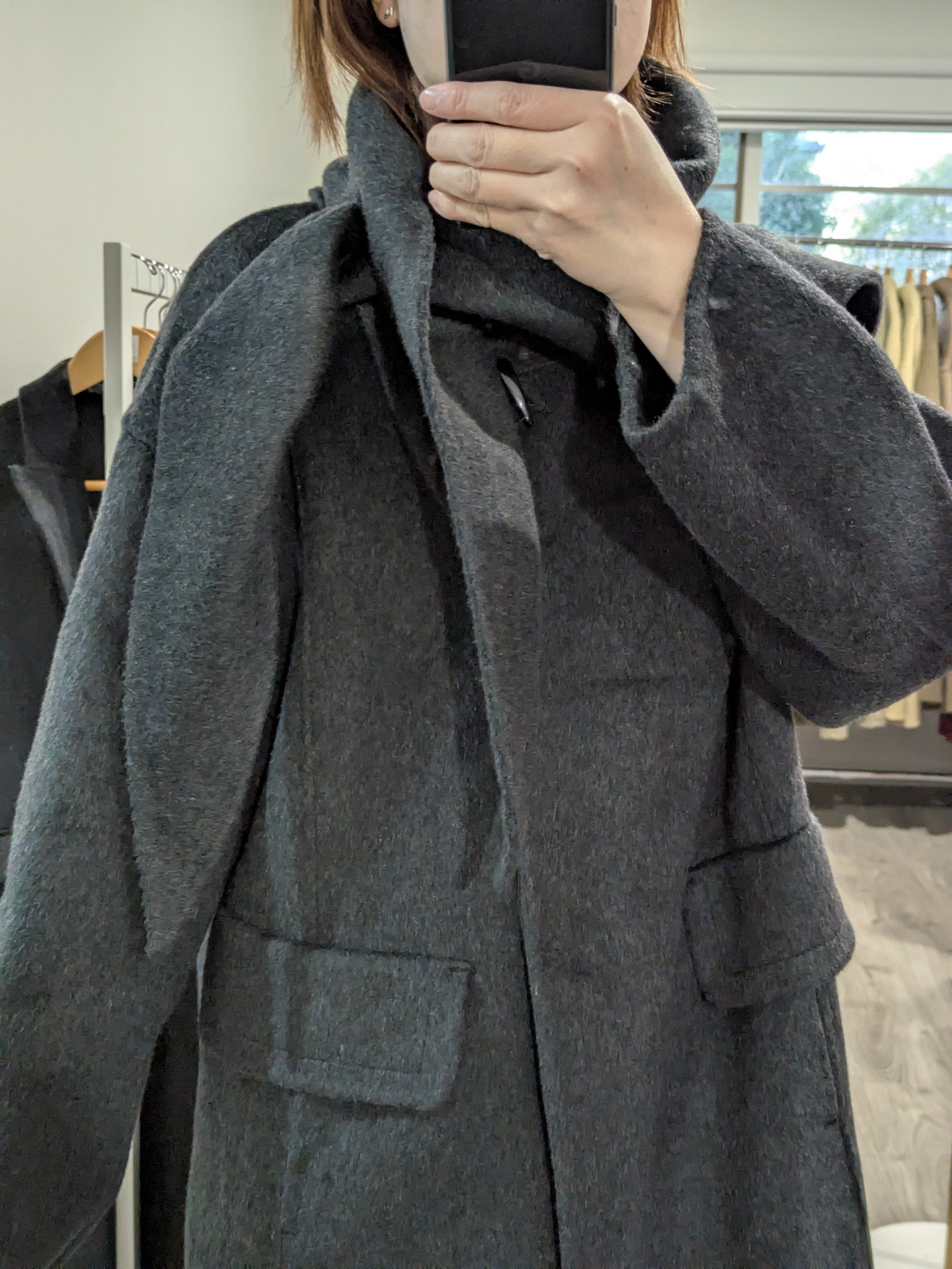161 100% Wool Coat Dark Charcoal S 8-10