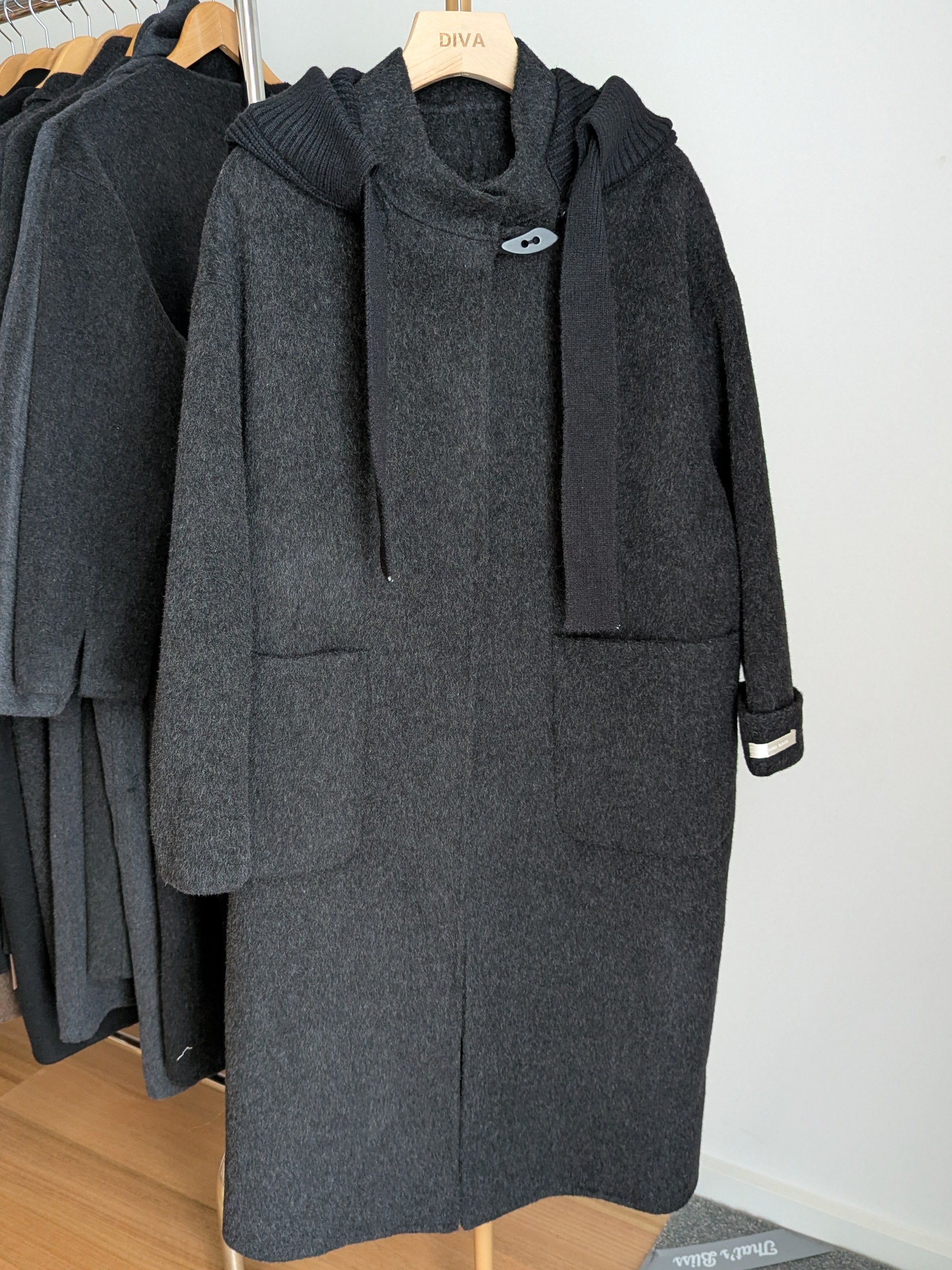 Pure Wool Coat Hand Made 191 Size M8-12 Brand New Detachable Hood