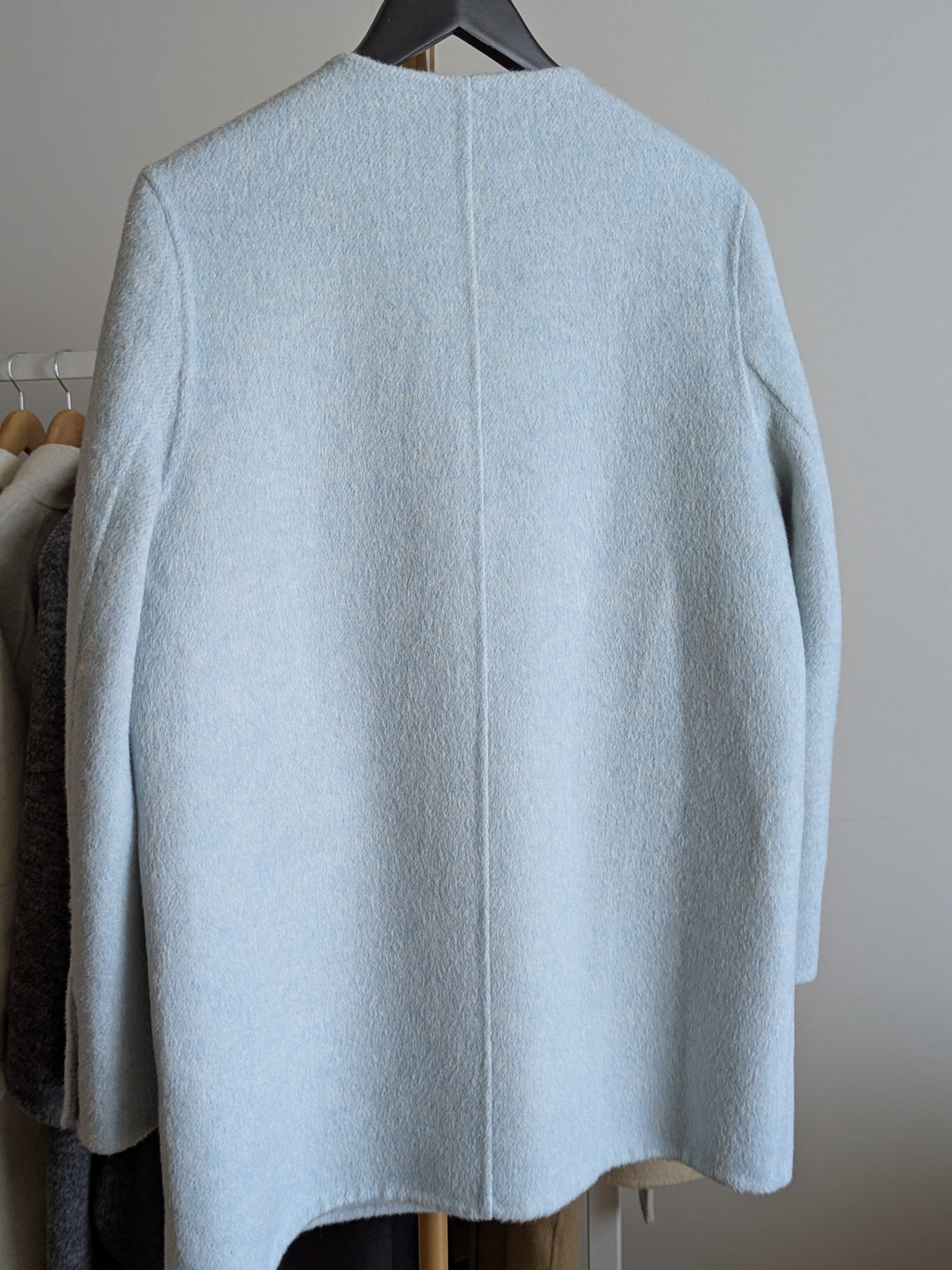 074 100% Wool Coat Blue M 10-12