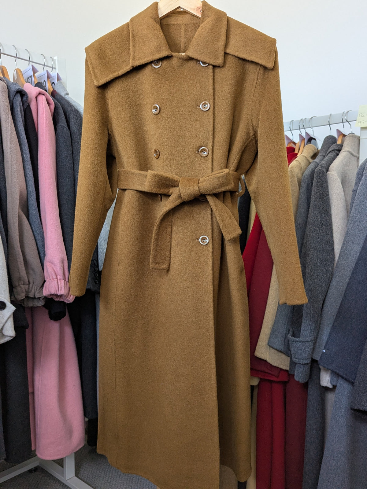 279 100% Wool Coat S 10-12 mustard yellow