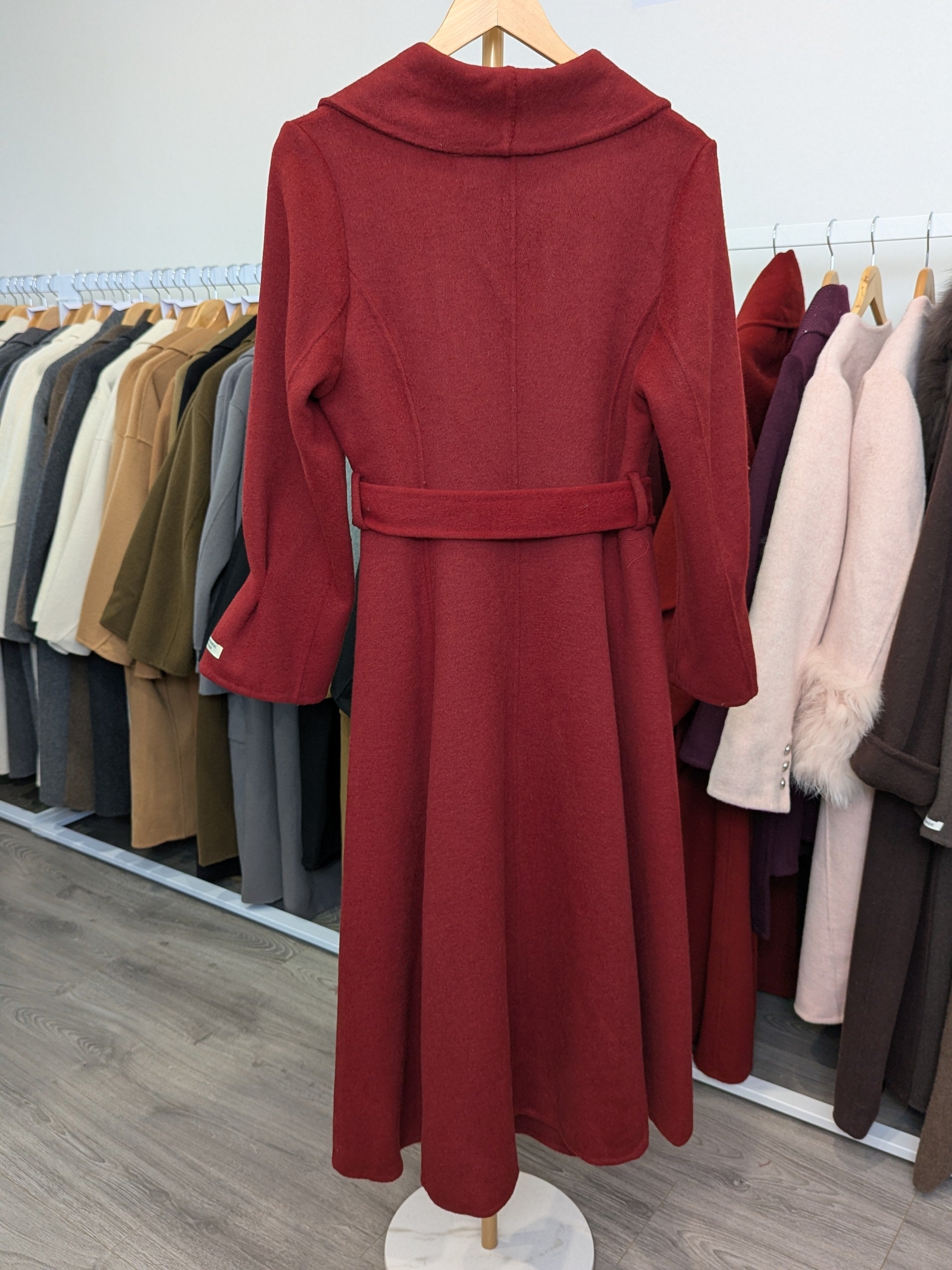 133 100% Wool Coat Red