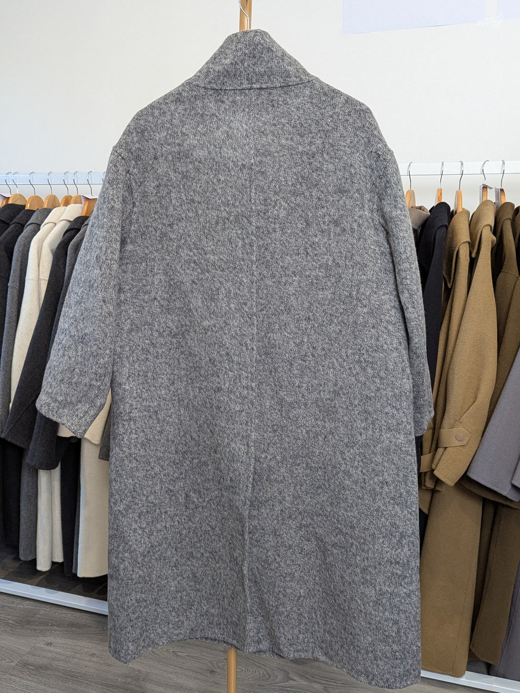 192 65% Wool Coat Grey M 14-16