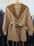 059 68% Wool Coat Camel S 8-10