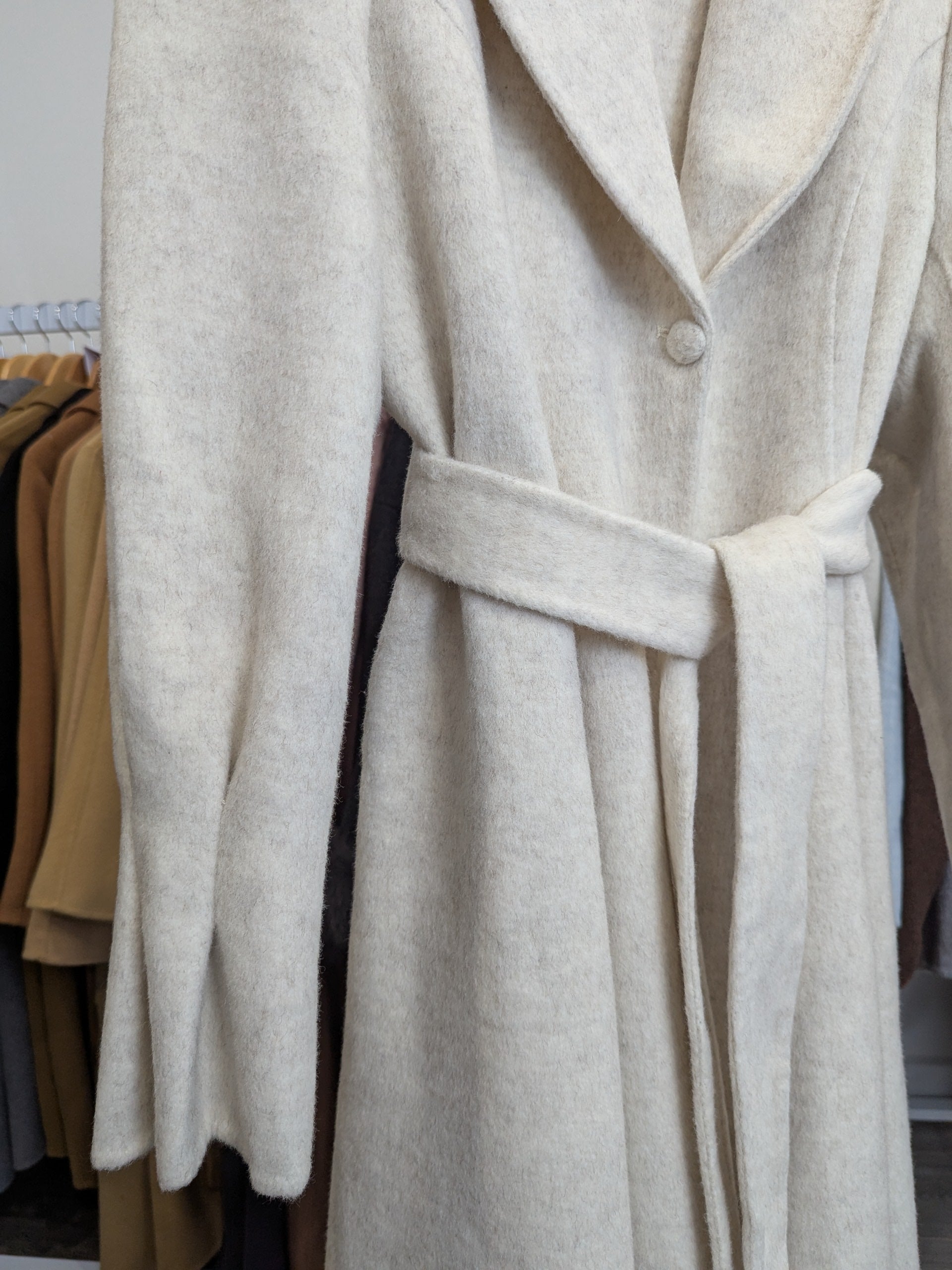 222 100% Wool Coat Beige M 10-12