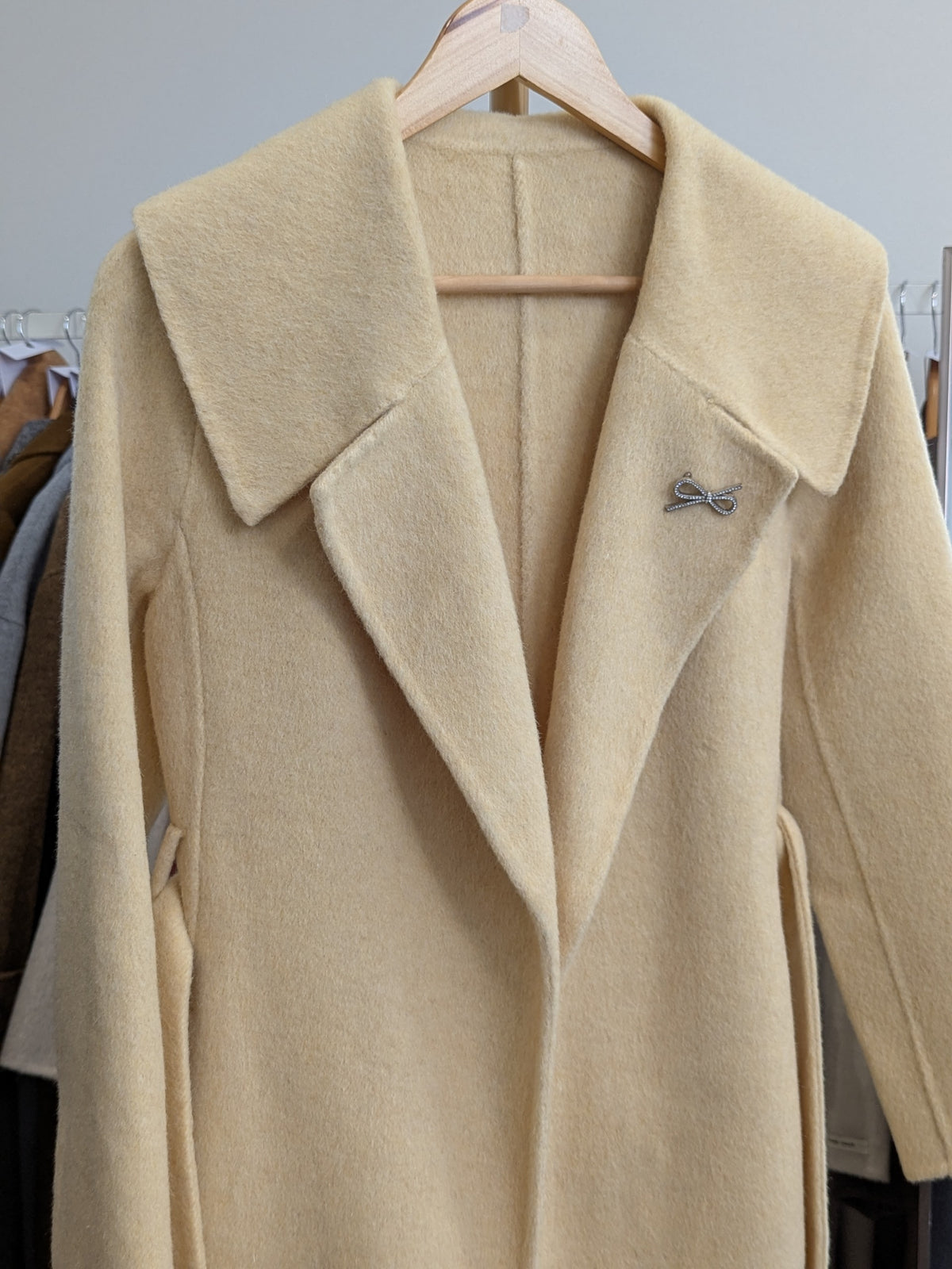266 75% Wool Coat Yellow XS 6-8