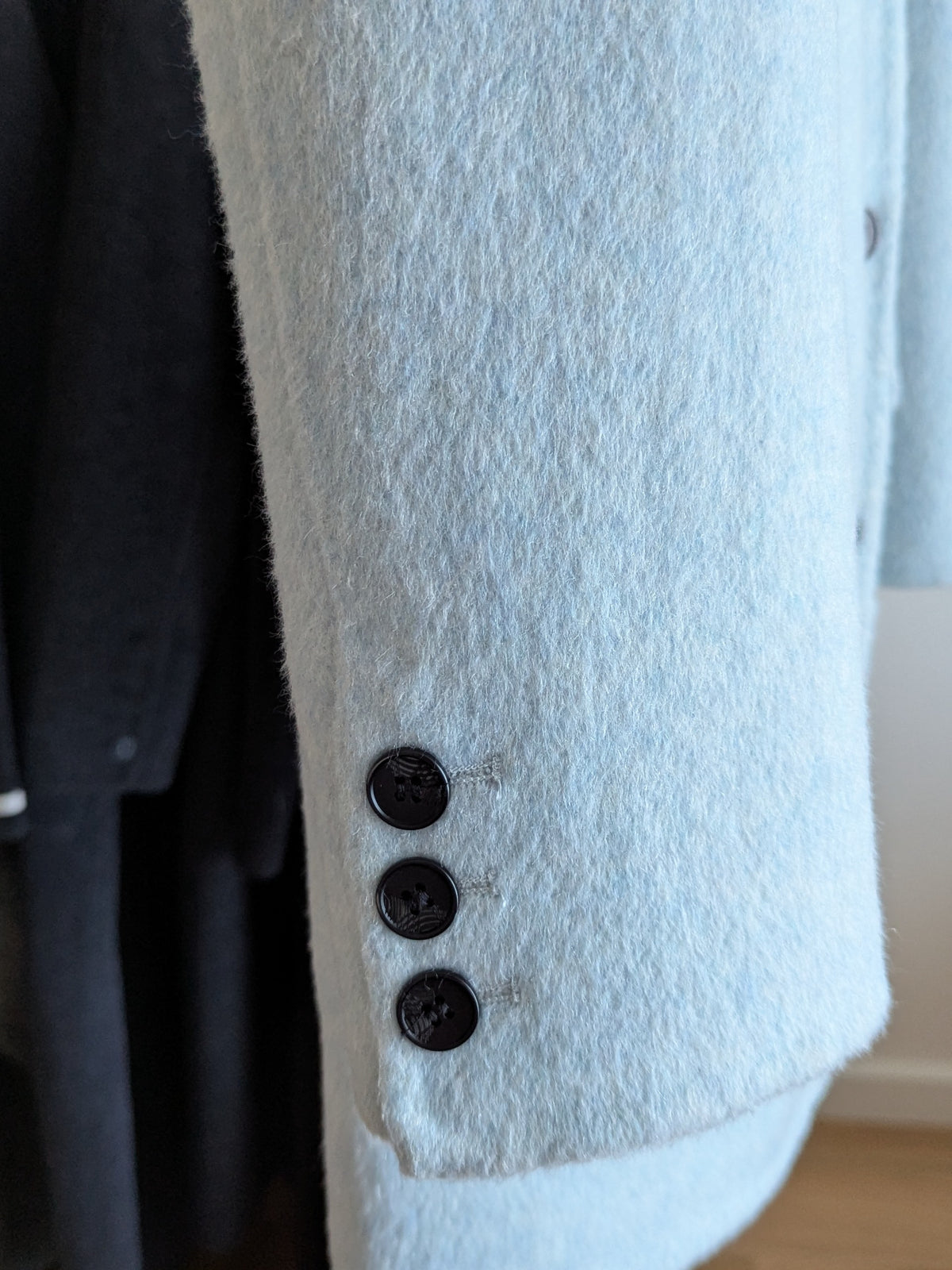 074 100% Wool Coat Blue M 10-12