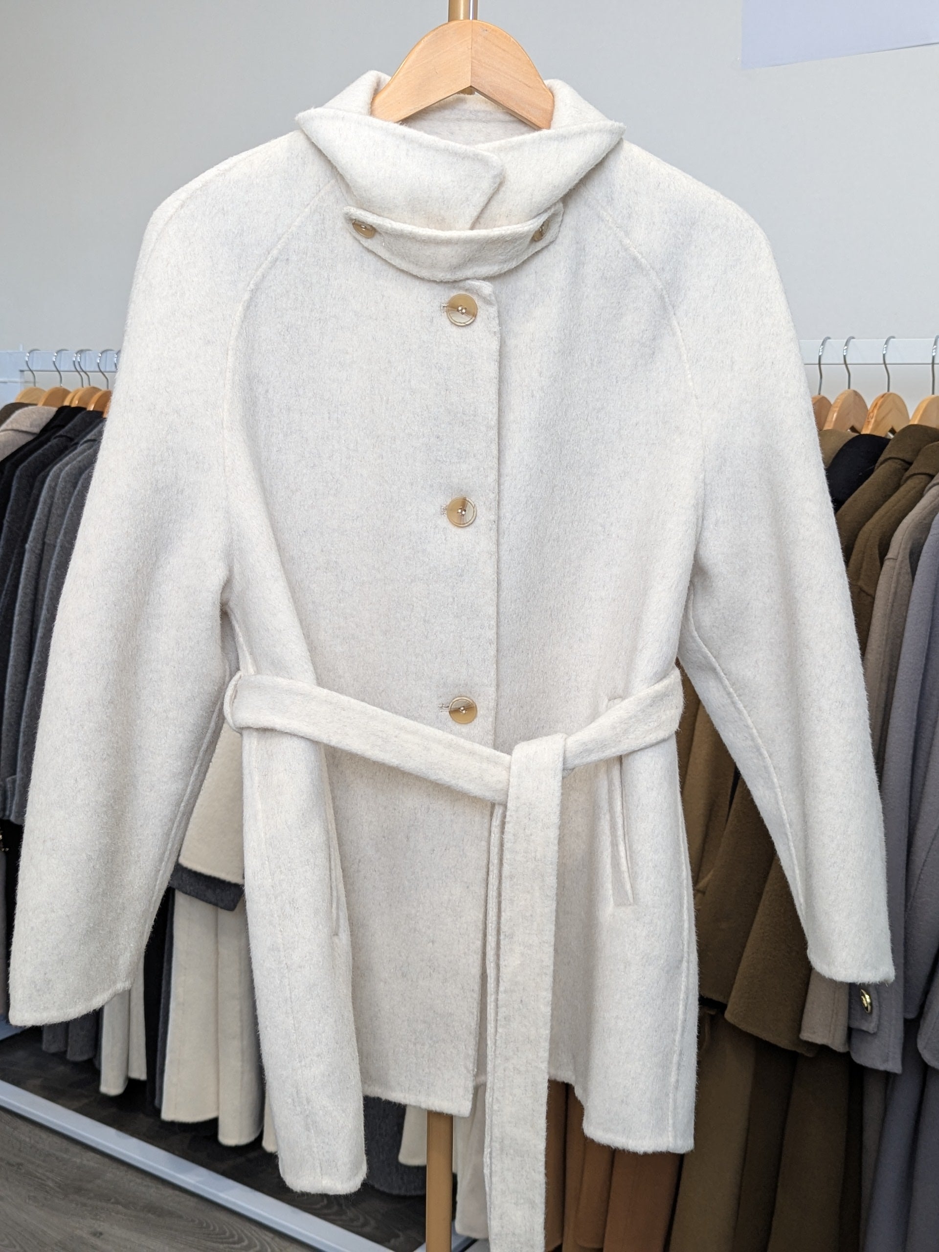 035 100% Wool Coat Oat