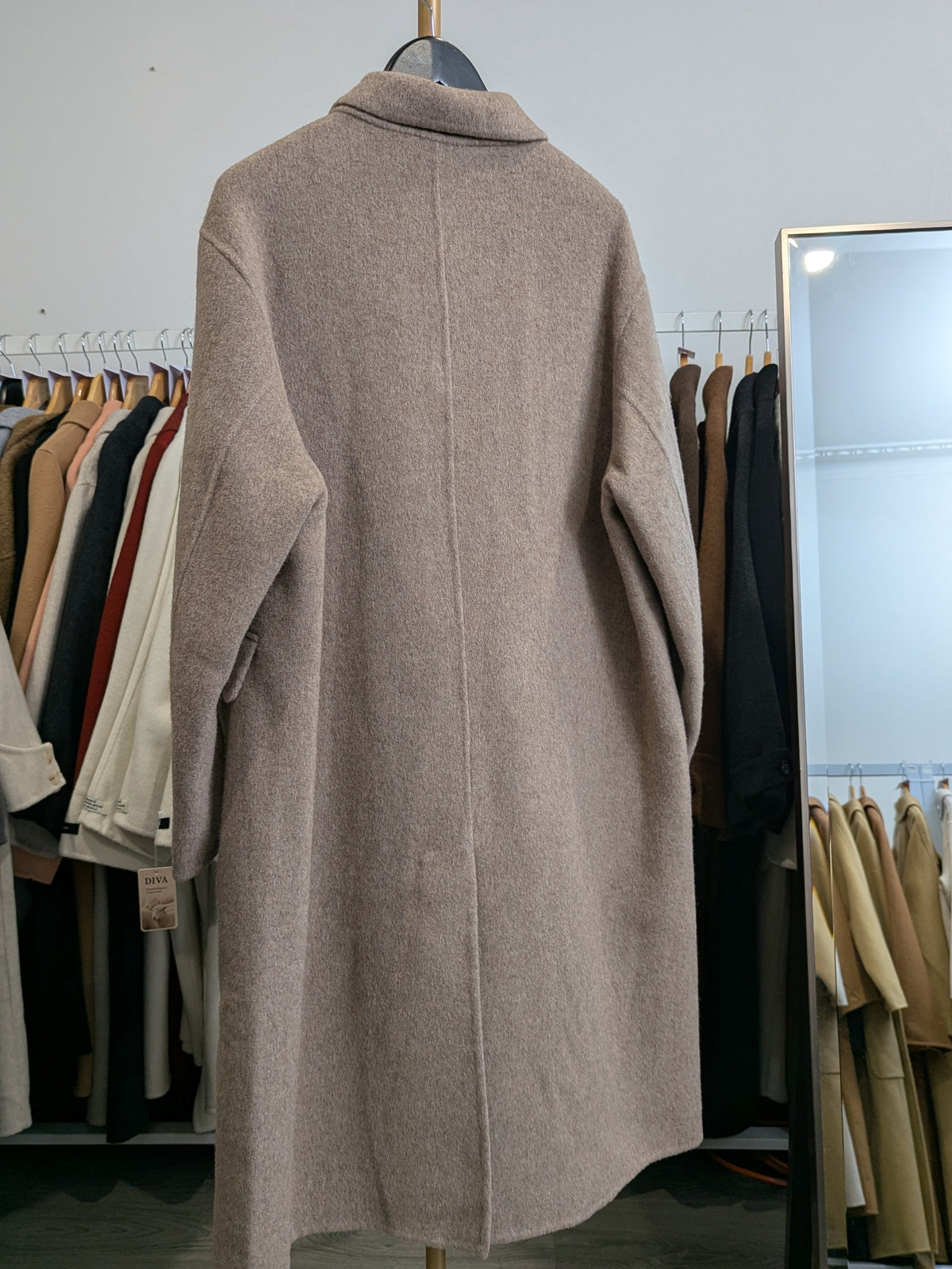 291 70% Wool Coat Light Brown L 12-16
