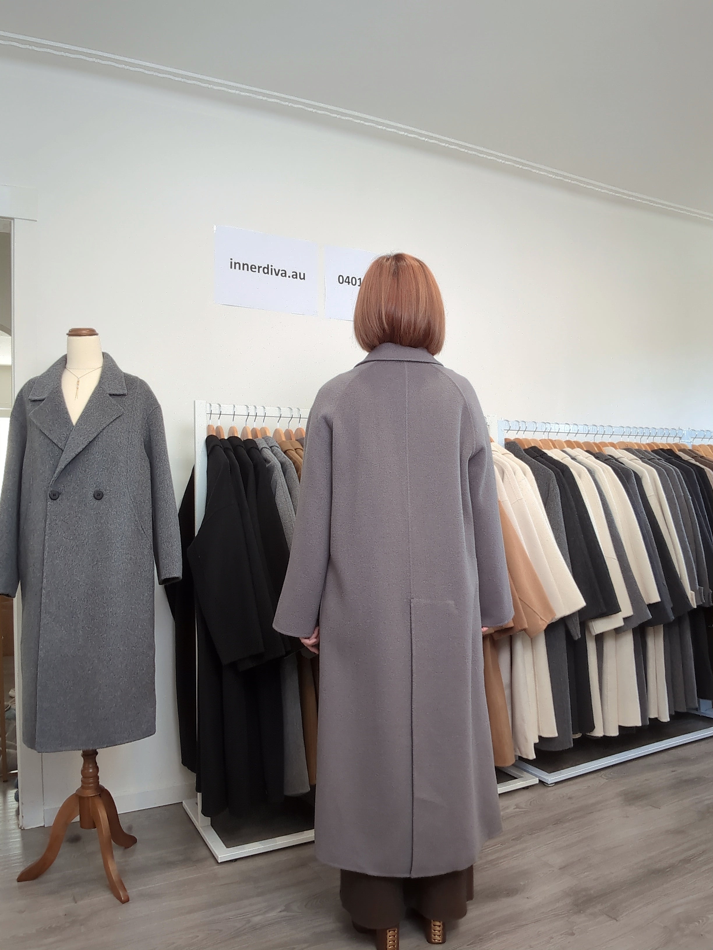 029 100% Wool Coat Grey