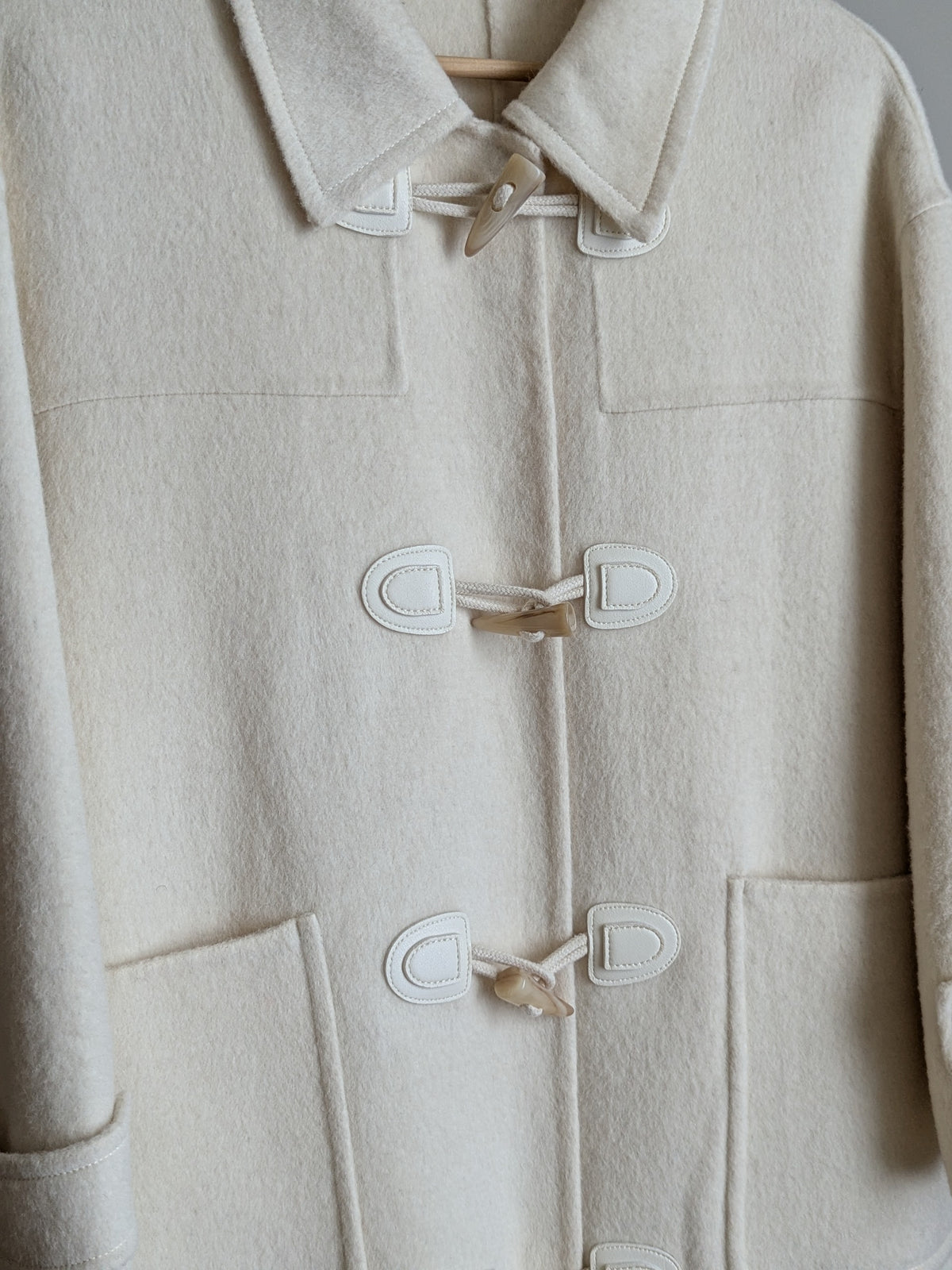 274 68% Wool Coat S 10-12 Cream