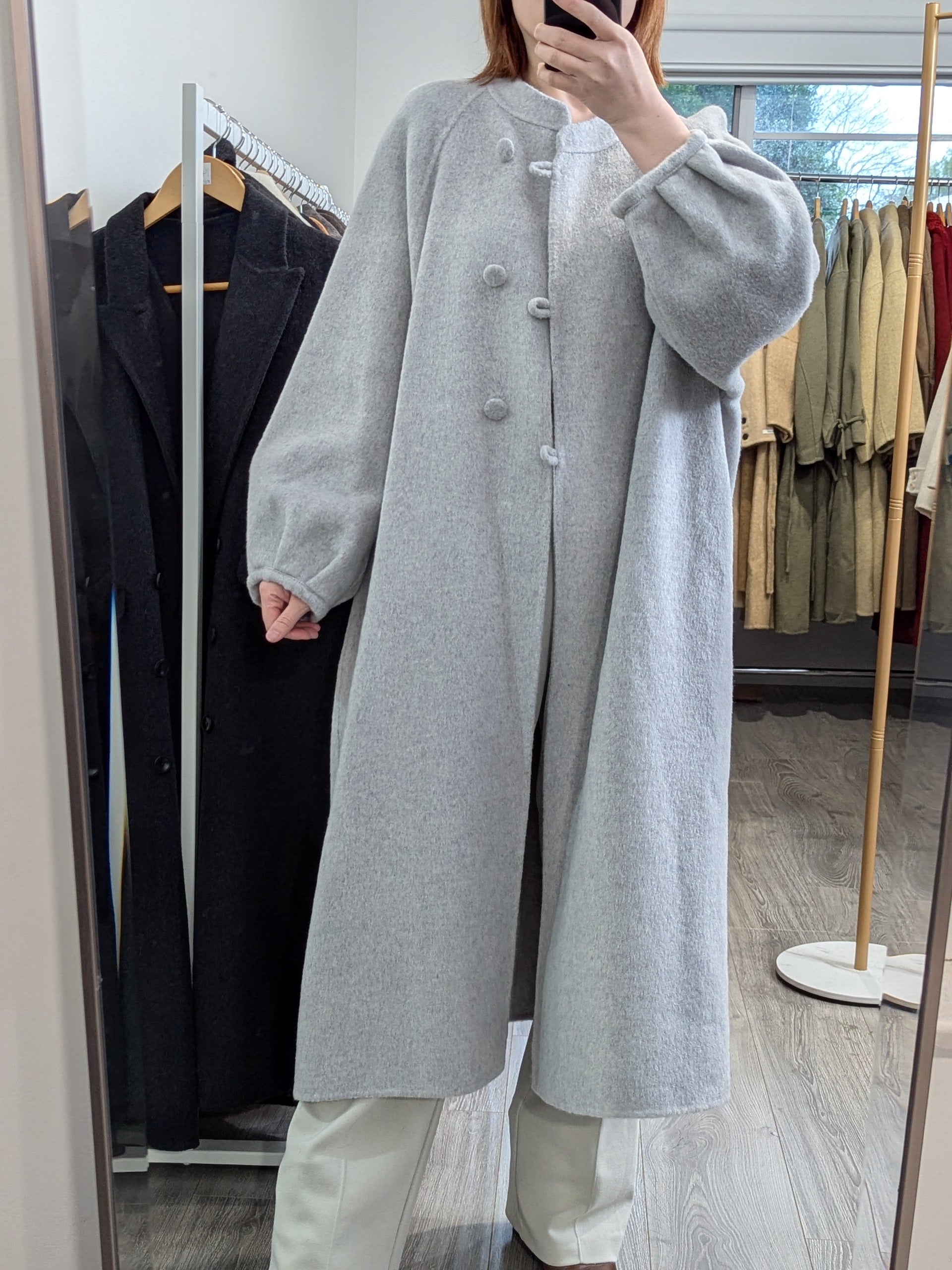 180 70% Wool Coat Beige Light grey Dark grey M 10-14