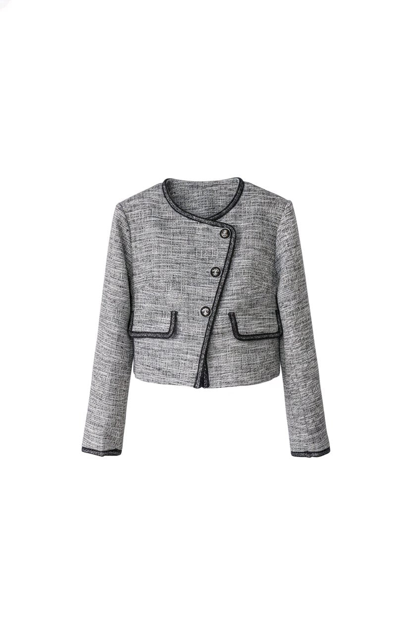 Goose Down Tweed Jacket 132 Size 4-6 6-8