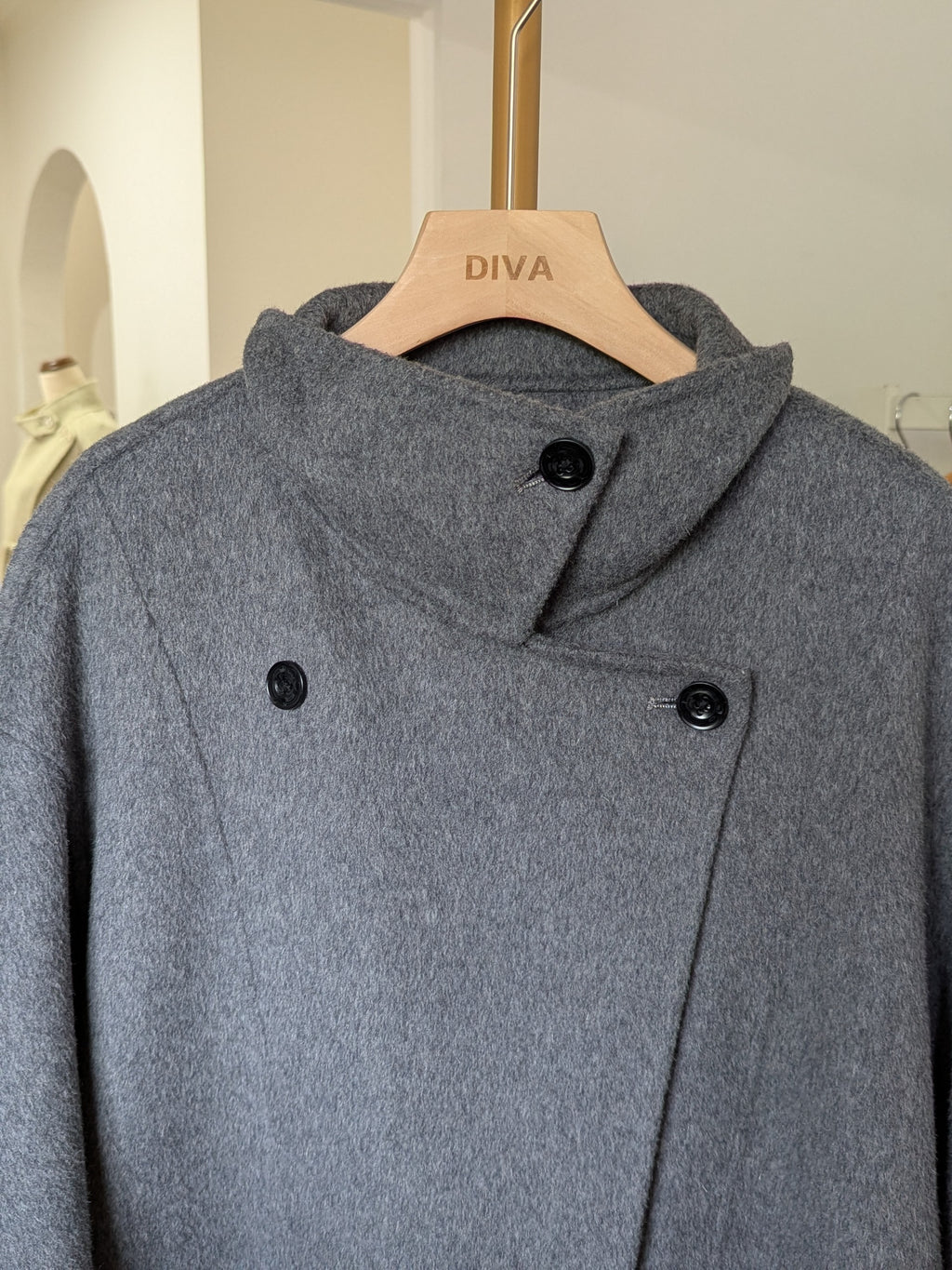 002 Cashmere blend Grey