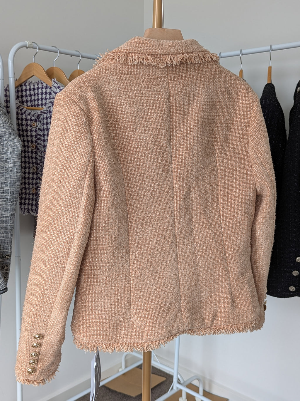 Goose Down Tweed Jacket 134 Size 8-10