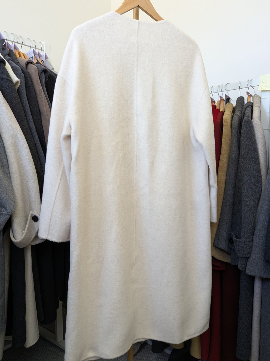288 100% Wool Coat Cream S 10-14