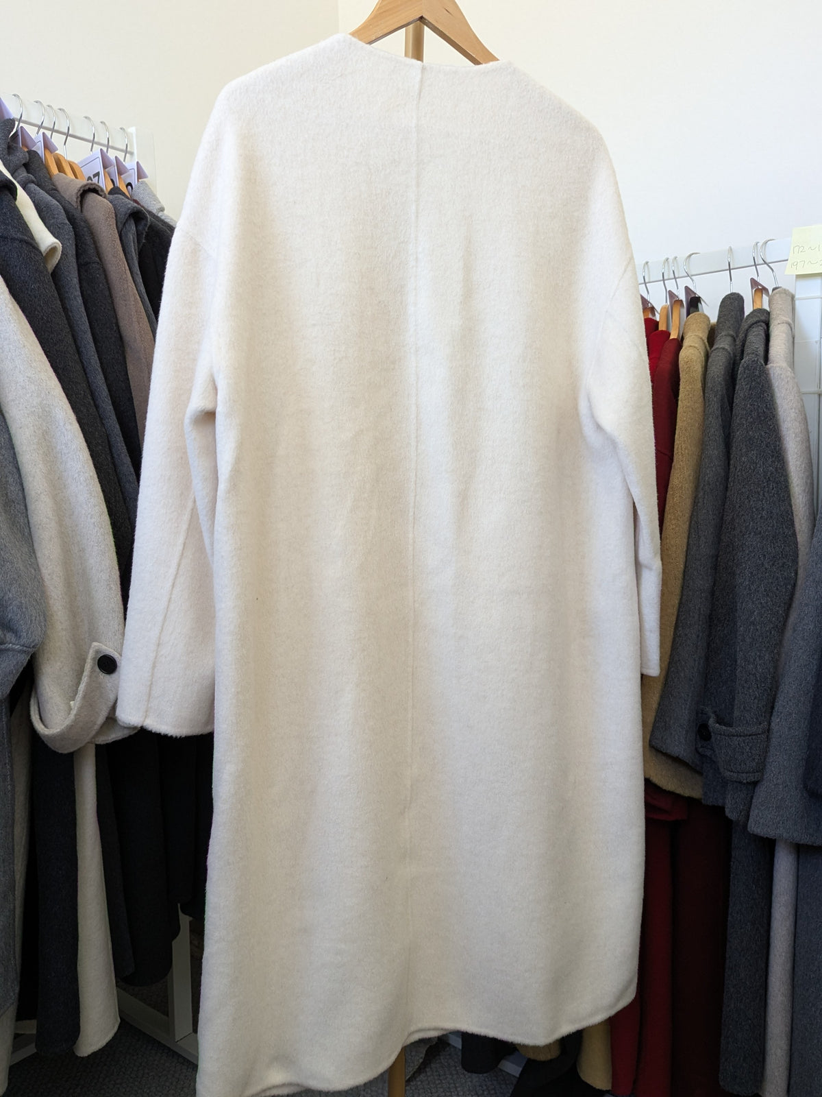 288 100% Wool Coat Cream S 10-14