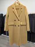144 100% Wool Coat Mustard Yellow S 6-10