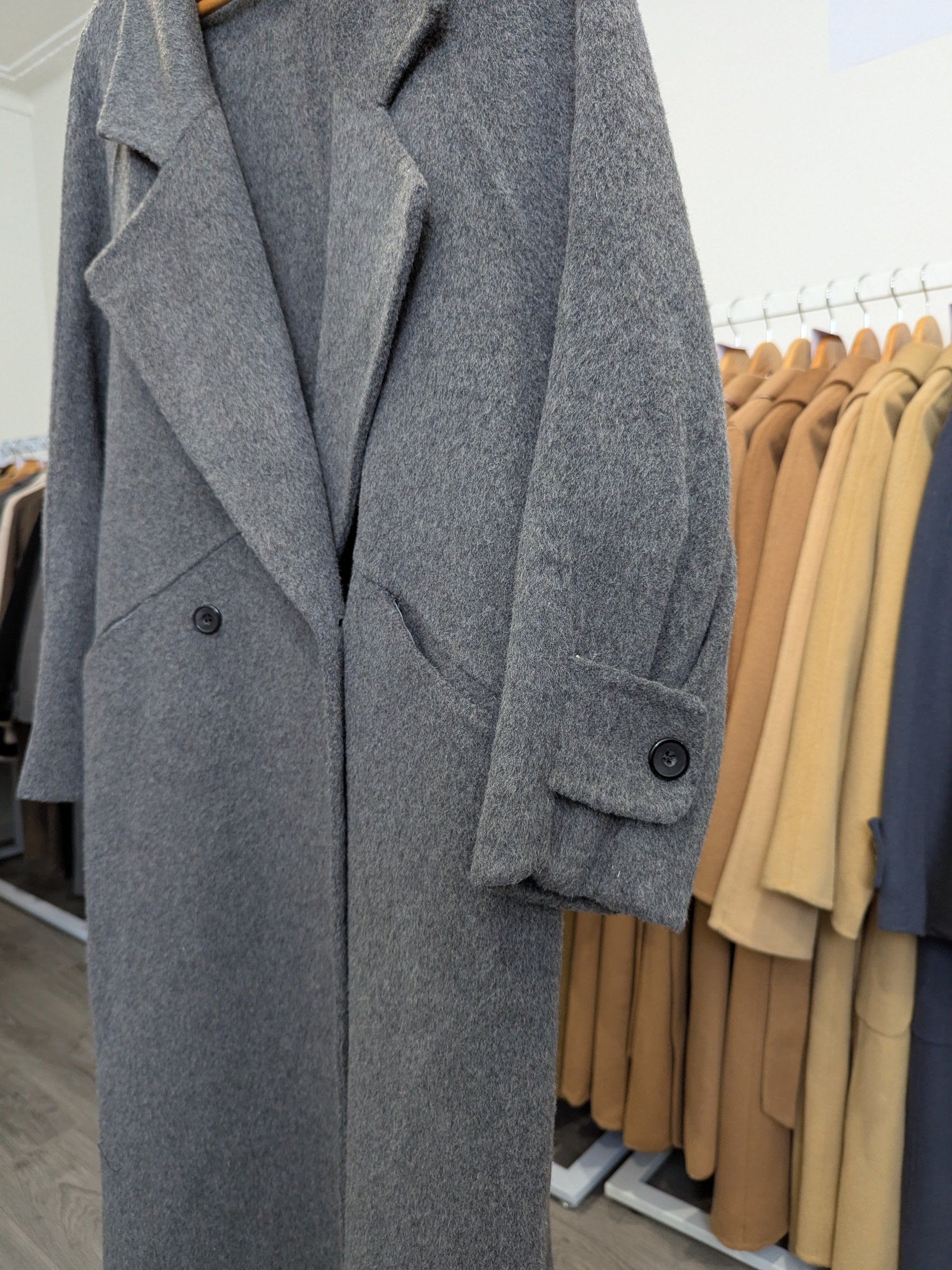 131 70% Wool Coat Grey S 10-14