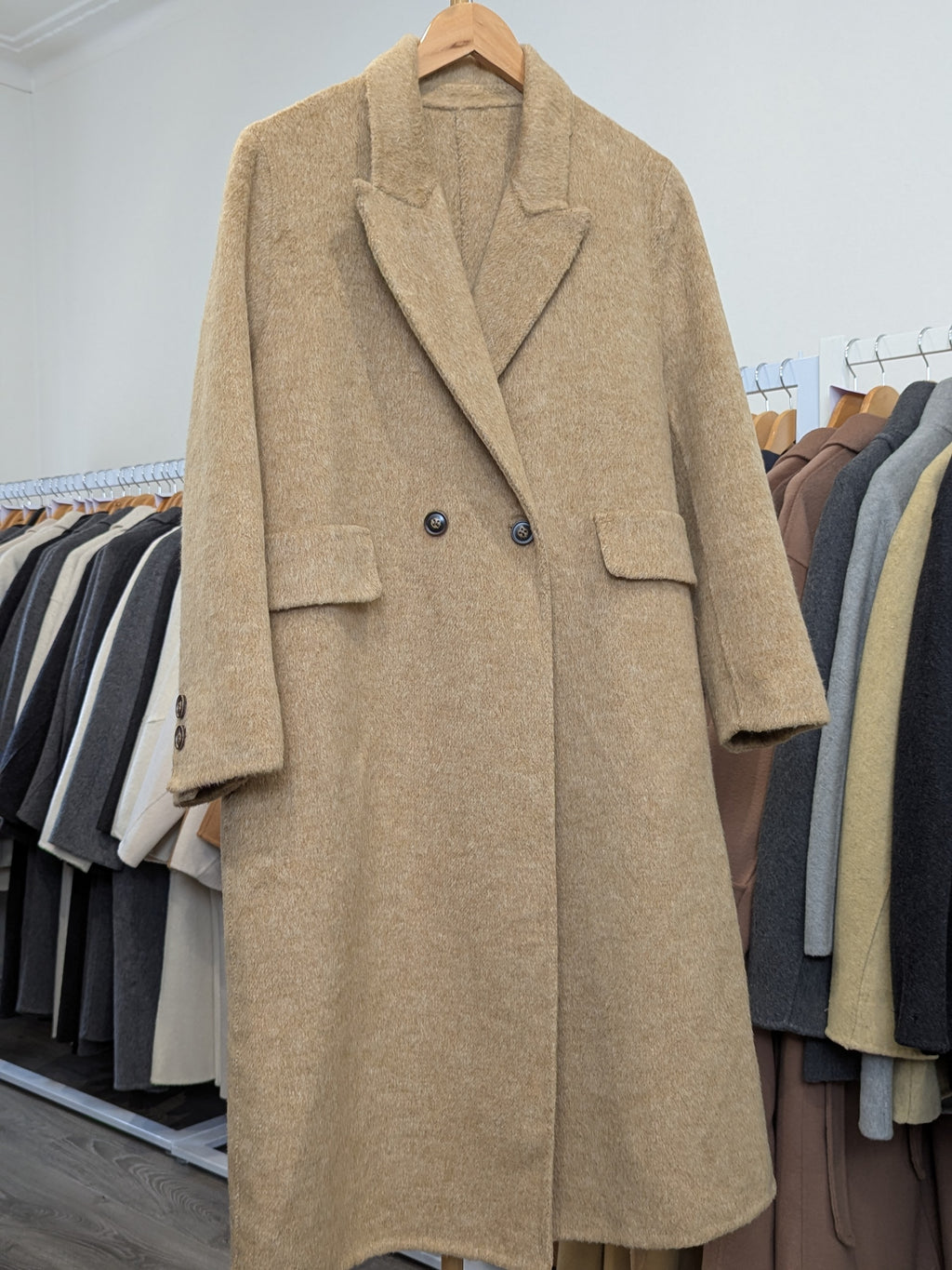 204 100% Wool Coat Lemon 2 in 1 S 10-12