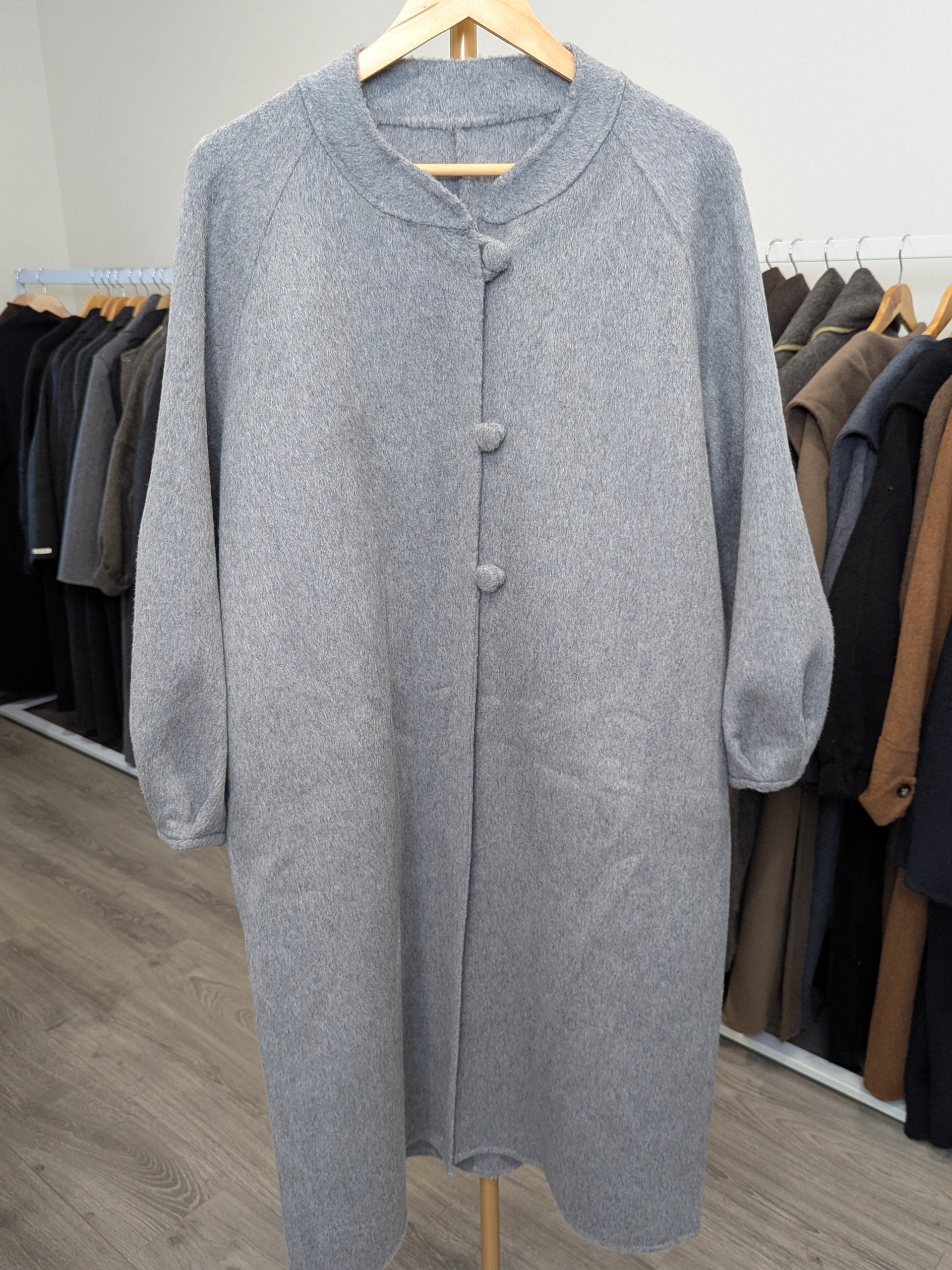 180 70% Wool Coat Beige Light grey Dark grey M 10-14