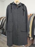 235 68% Wool Coat Dark Grey S 8-12