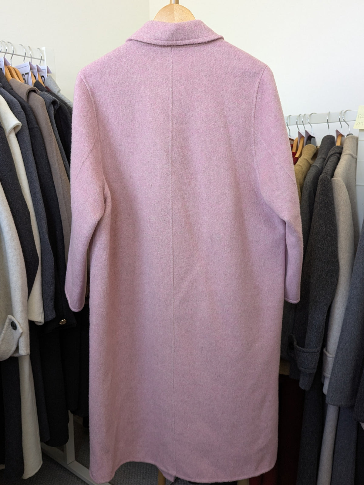 116 70% Wool Coat Pink L 12-14