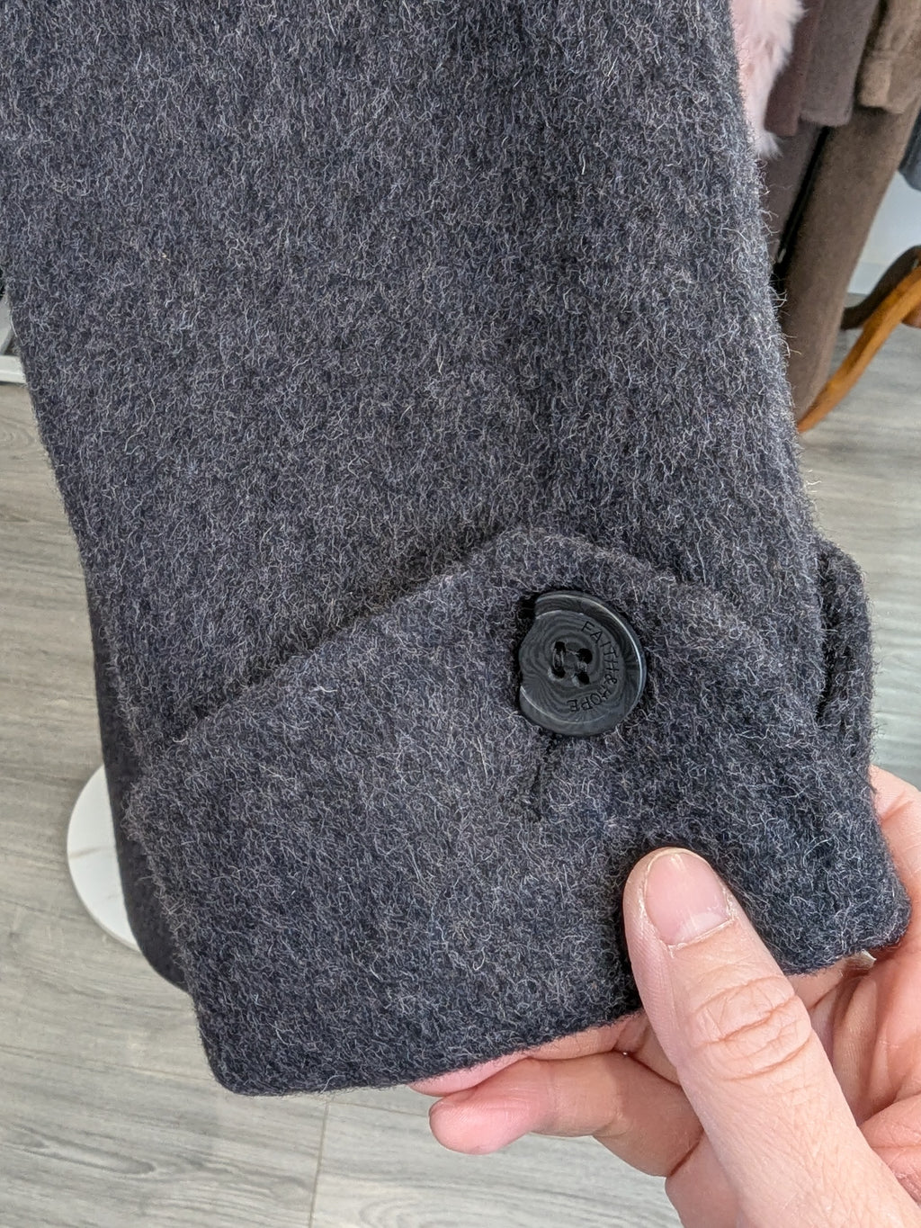 108 70% Wool Coat Dark Grey